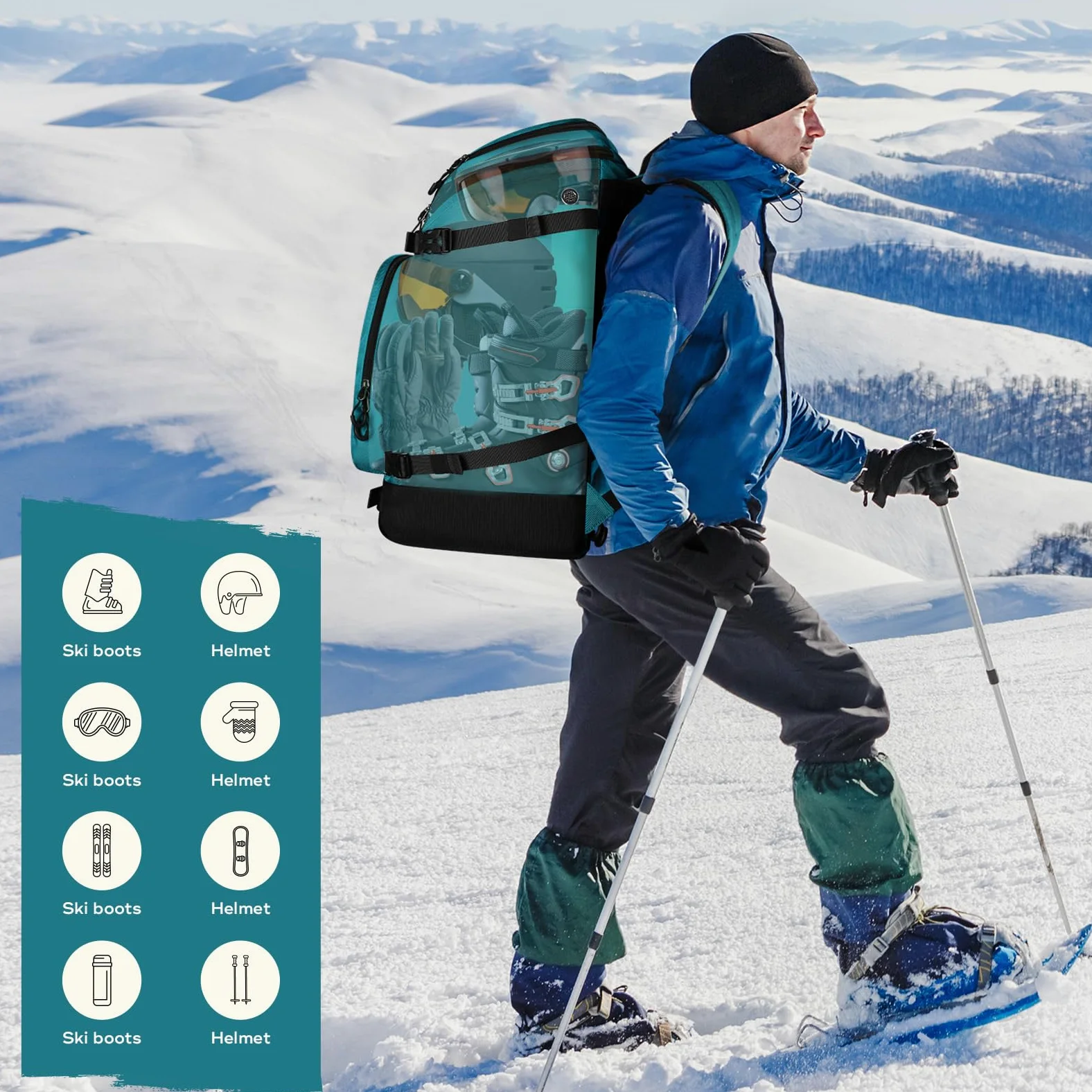 Maelstrom Large Ski Boot Travel Bag for Men Women