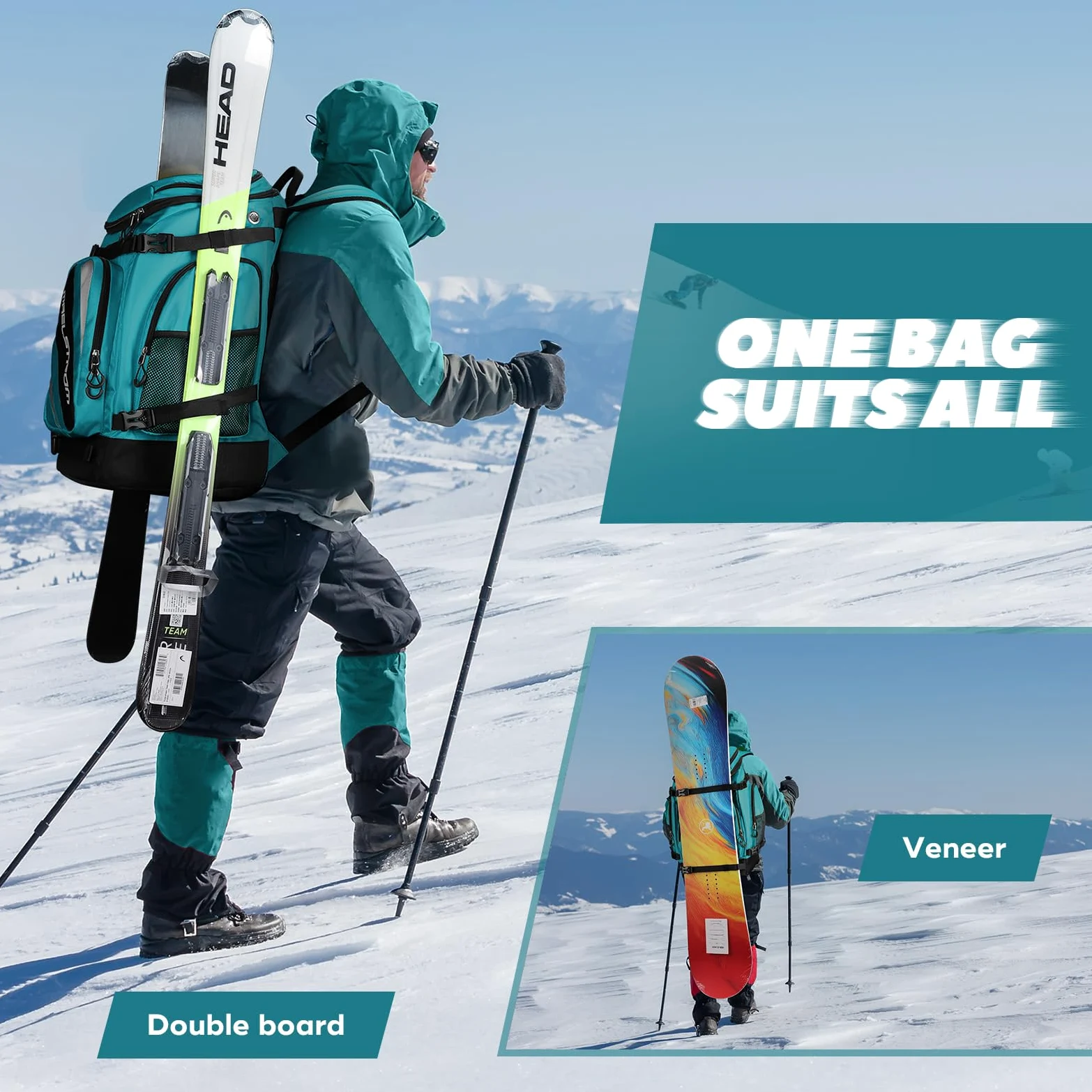 Maelstrom Large Ski Boot Travel Bag for Men Women