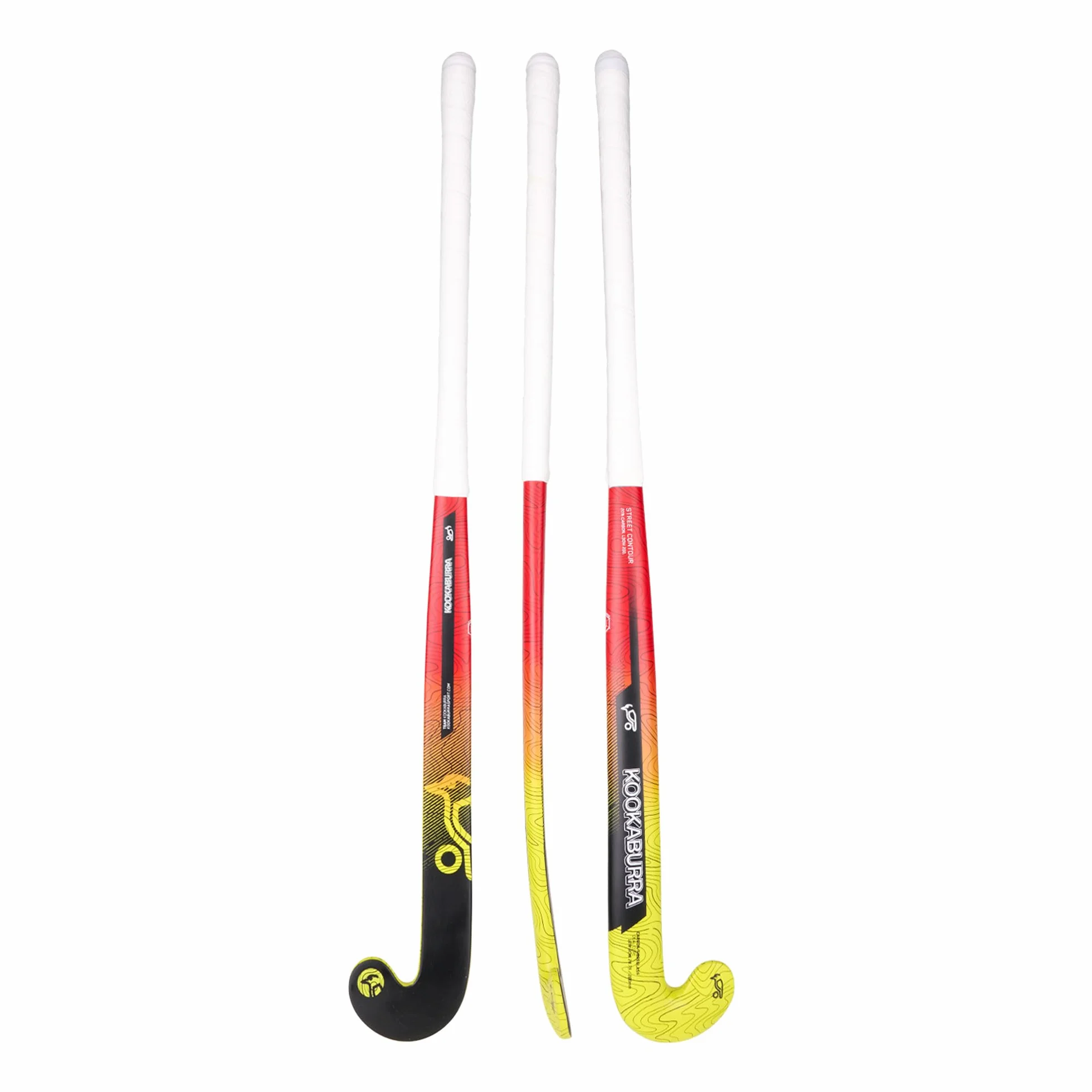 Kookaburra Contour Hockey Stick Crosse Unisexe, Rouge et Jaune, 36.5" Light