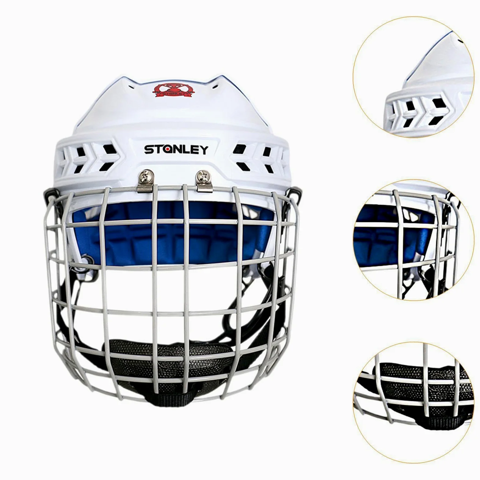 Casque de Hockey sur Glace, équipement de Hockey sur Glace, Casque Anti-Impact pour la sécurité personnelle, Ajustement réglable, Confortable et