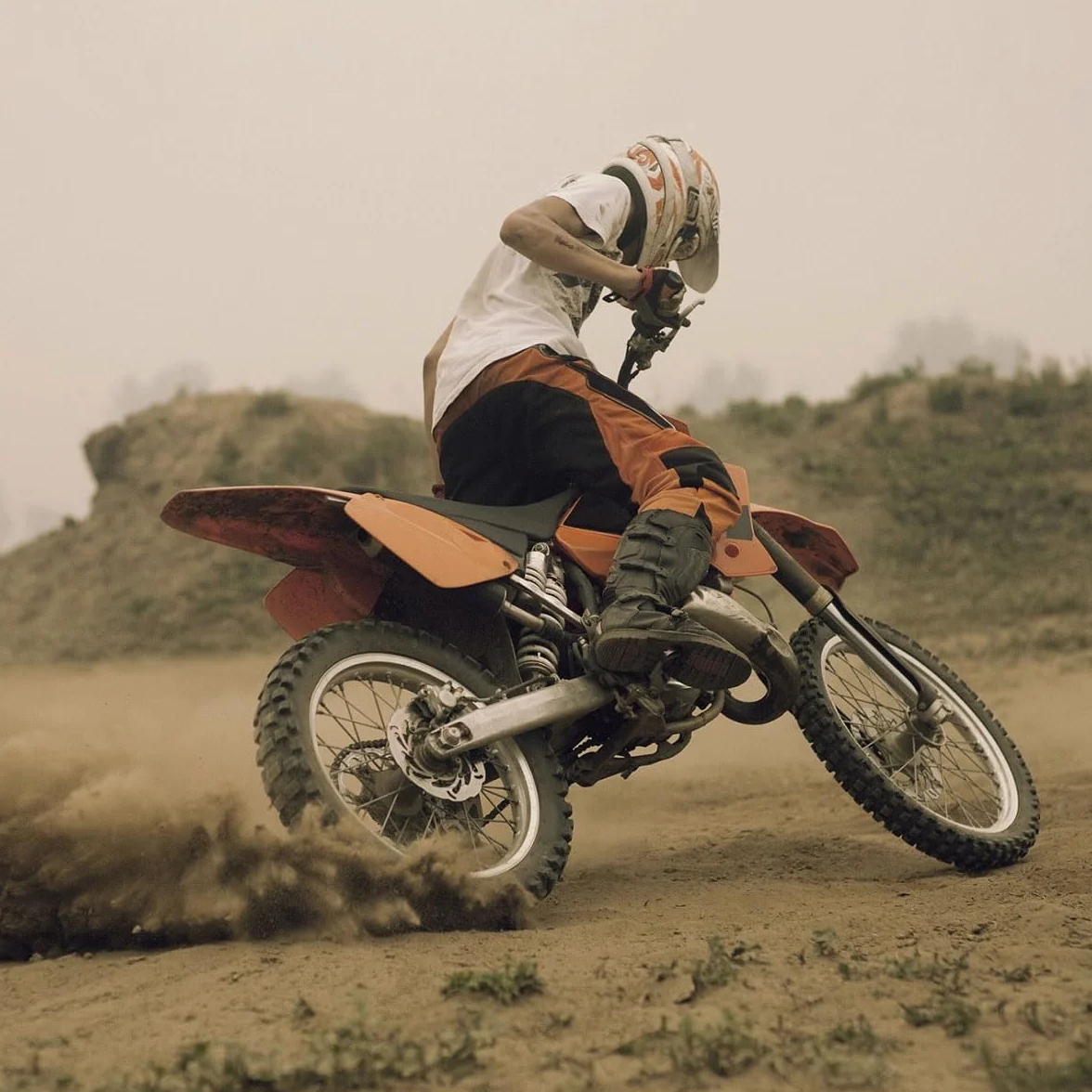 Casque de Motocross Double Sport Jeunesse Enfants Intégral Tout-Terrain Moto avec Lunettes Gants Masque