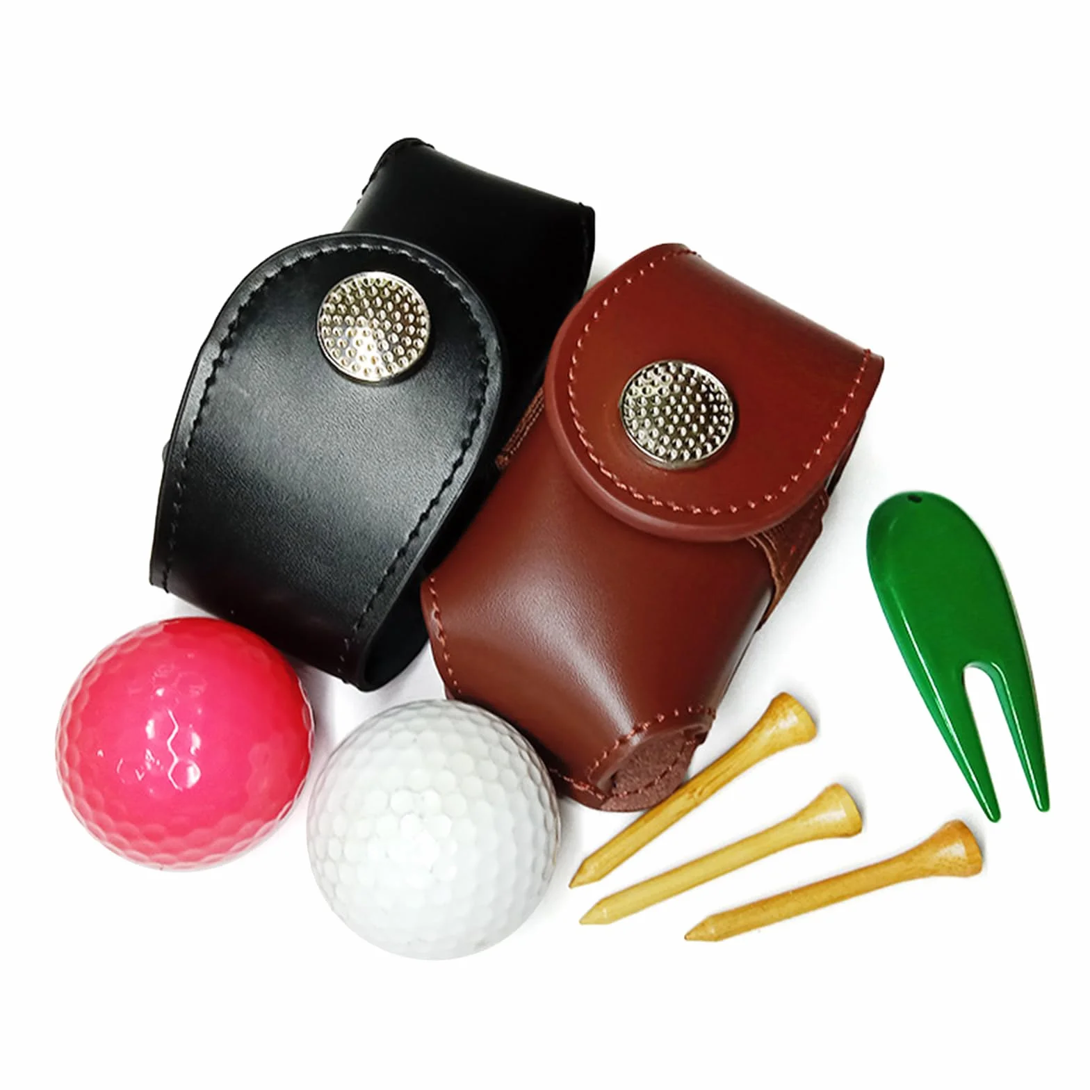 Sac de rangement pour balles de golf en cuir PU