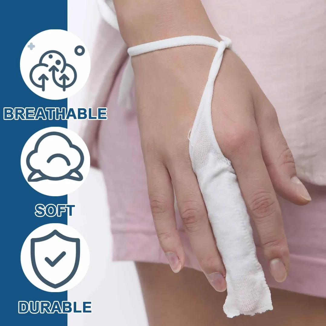 Pansement Doigt, Bandage Tubulaire Doigt Élastique, Protege Doigt Respirant pour Premiers Secours