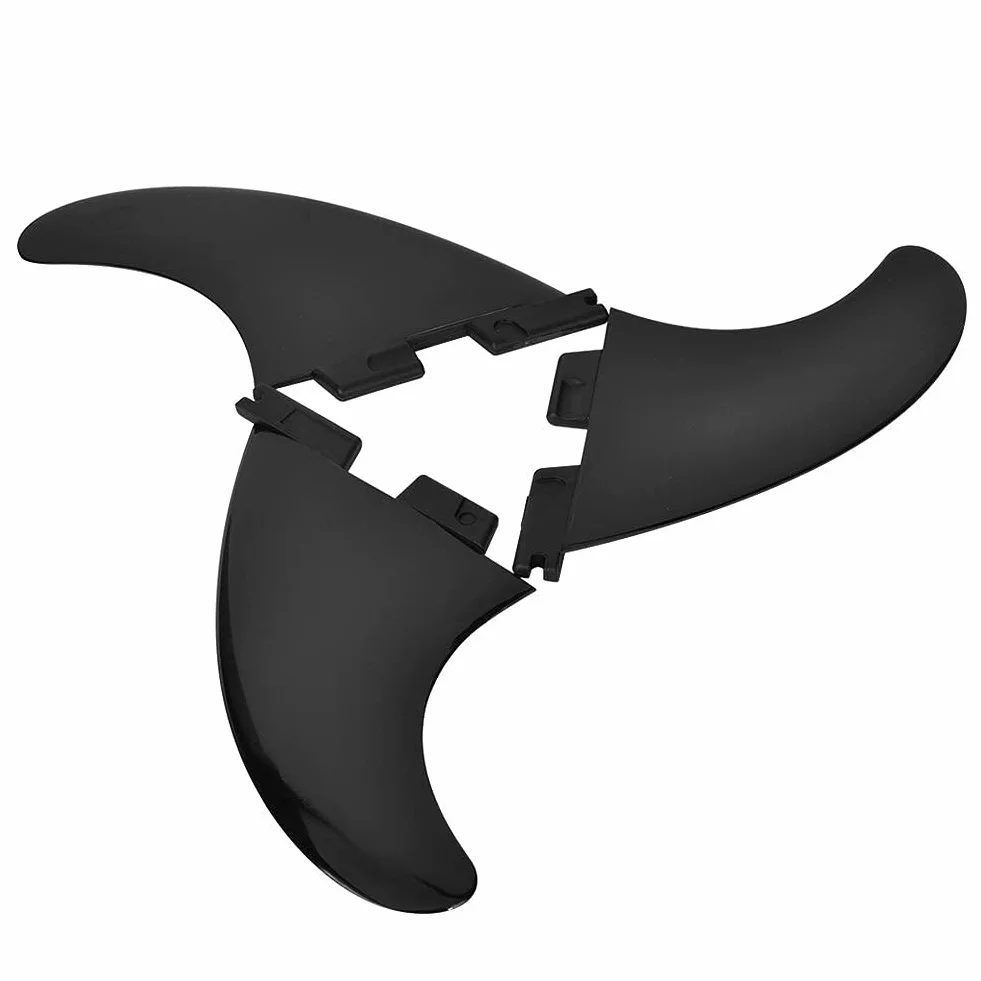 Aileron arrière de Planche de Surf FCS2 G5 Fibre de Verre Noir 3 pièces