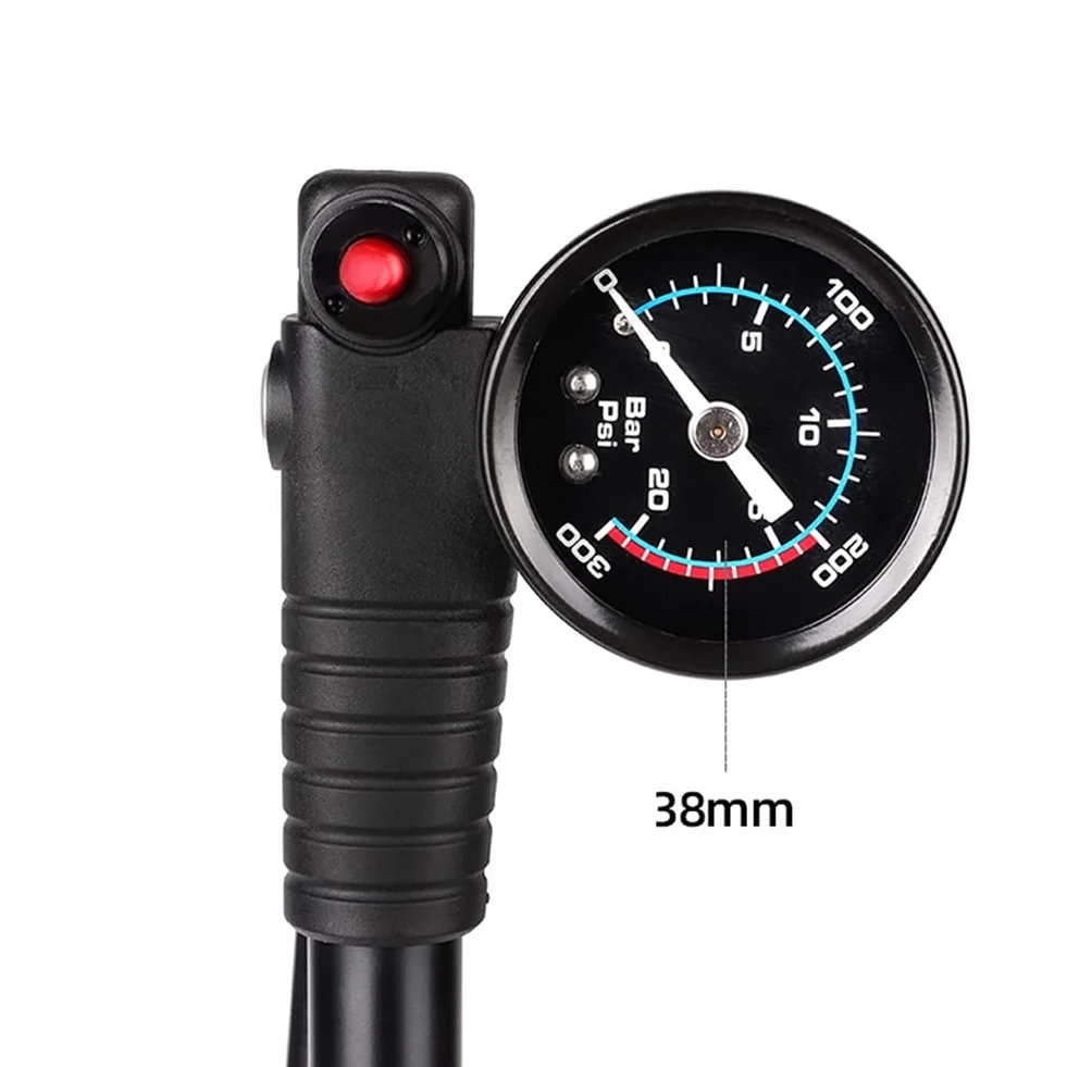 Pompe d'amortisseur de vélo SPORTARC 300 psi pour VTT, route et moto - Fourche avant/arrière, amortisseurs pneumatiques (gris)