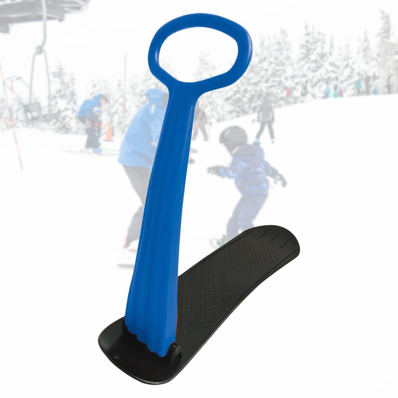 Luge Neige Enfant Traîneau Sled Toboggan Pliable Hiver en PETG avec Poignées Grip Adapté Aux Jeux Extérieurs Moments Famille Cadeau