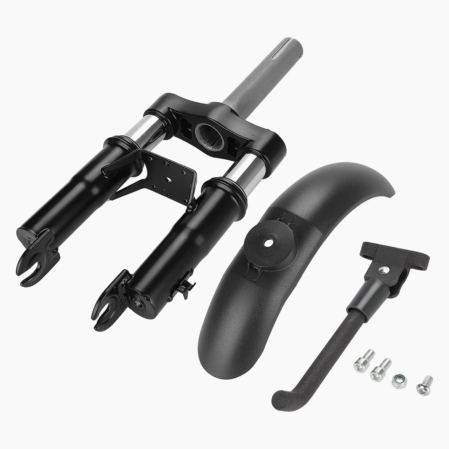 Kit Nouvelle Suspension Avant Fourche pour Segway Ninebot Max G30 Trottinette Amortisseur Avant + Garde-Boue Avant + Support de Pied Scooter Electrique Modification