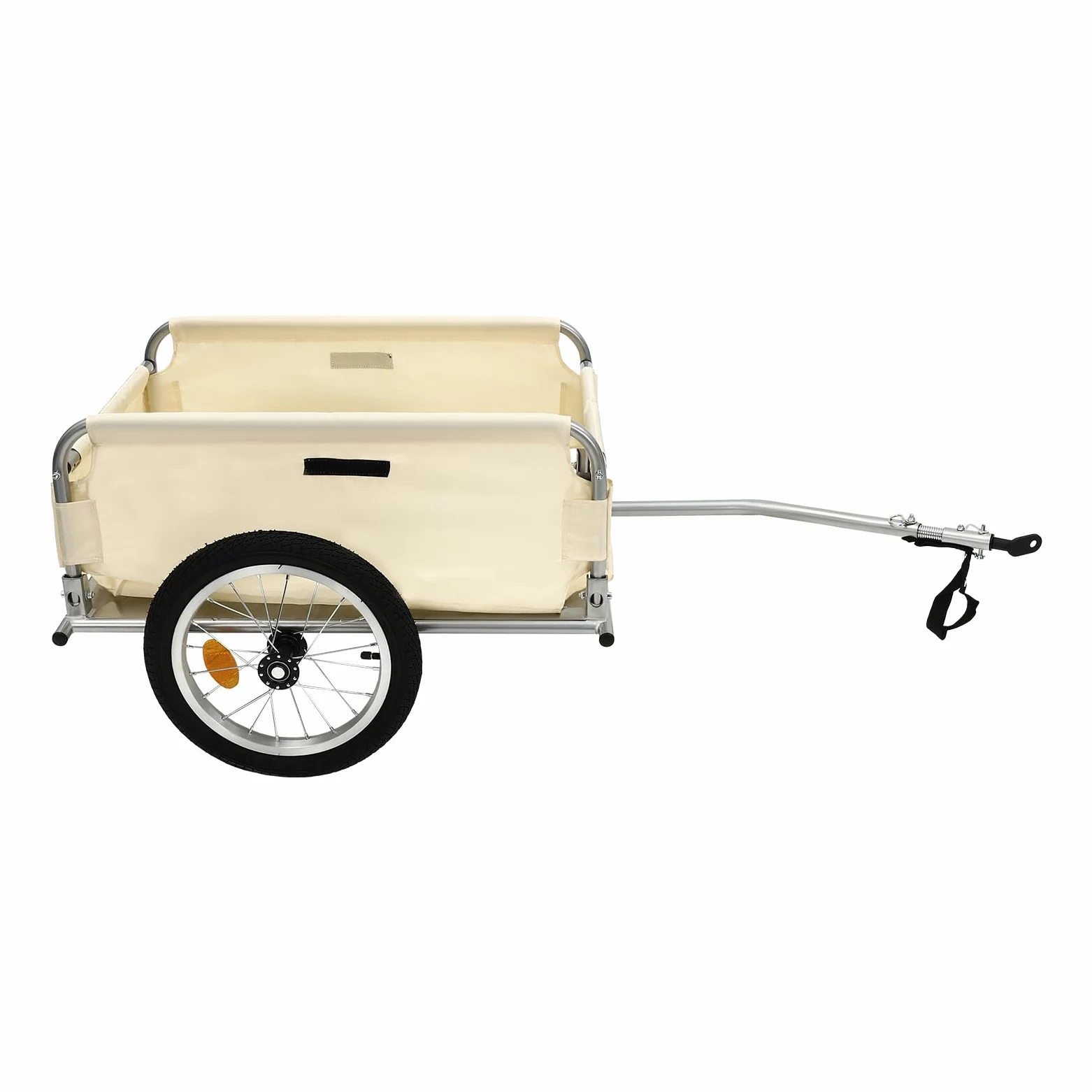 Remorque de charge de vélo pliable en aluminium multifonction 52 × 69 × 27 cm, remorque de vélo avec capacité de charge de 50 kg