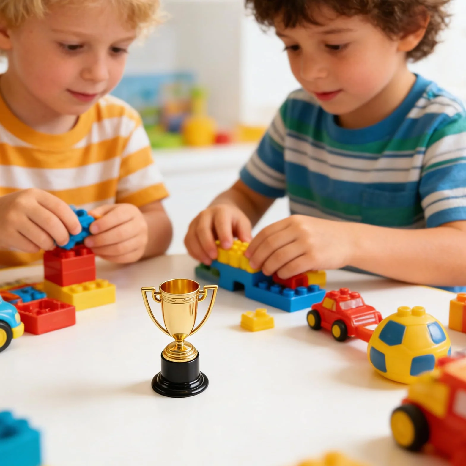 Aicharynic Lot de 24 trophées pour enfants, mini trophées pour enfants, mini trophées dorés, pour salle de classe, école, récompenses, accessoires