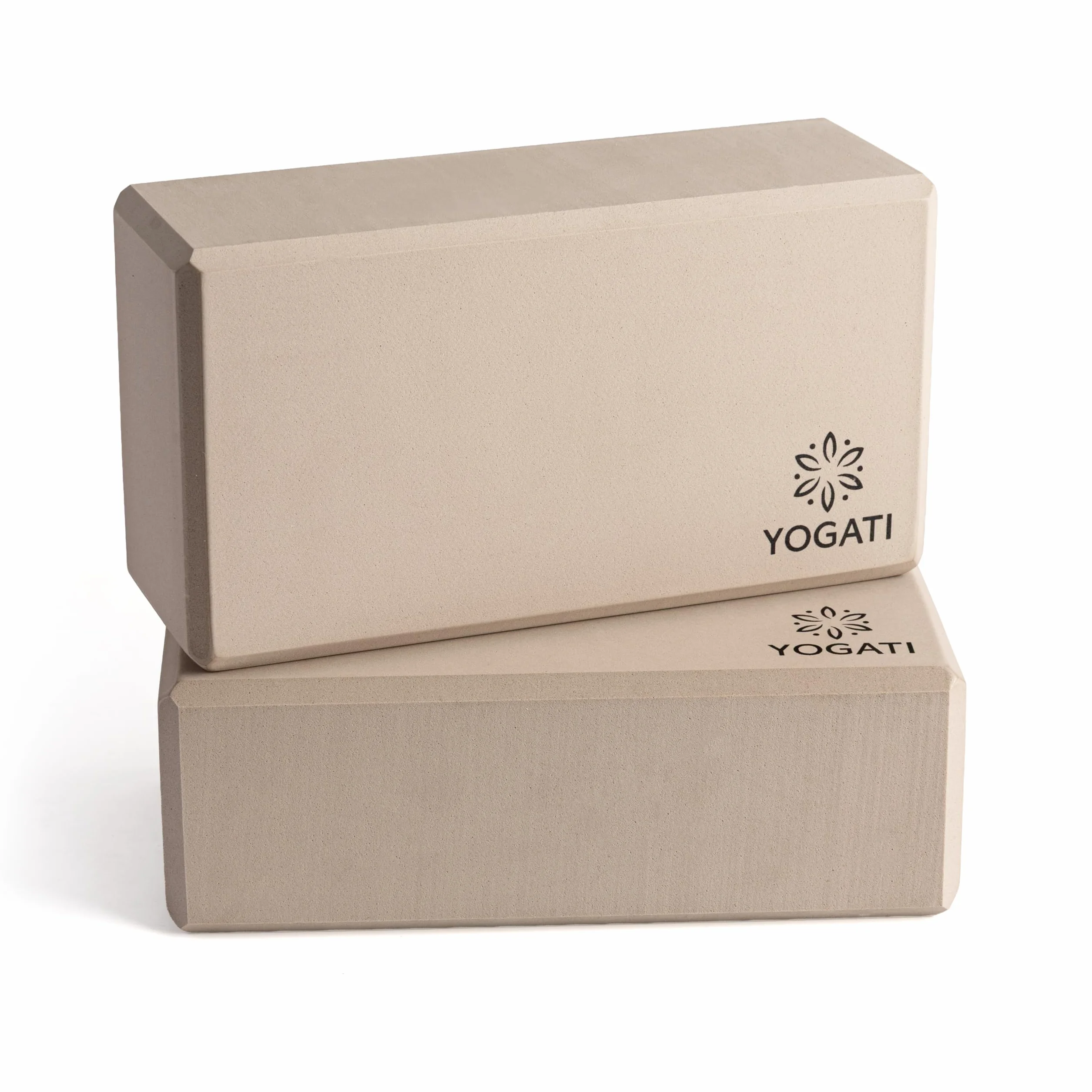 YOGATI Blocs de Yoga en Mousse EVA lot de 2 22x12x7.5 cm Antidérapant pour Pilates Fitness