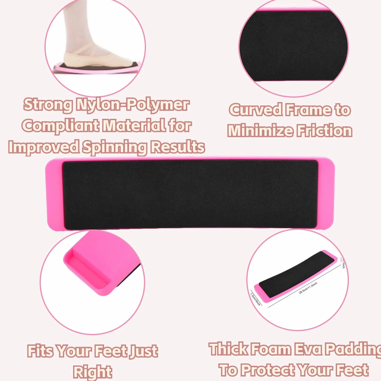 Horoper Planche de Rotation pour Ballet Dance Spinning Plate Entraînement Portable Foot Balance Training