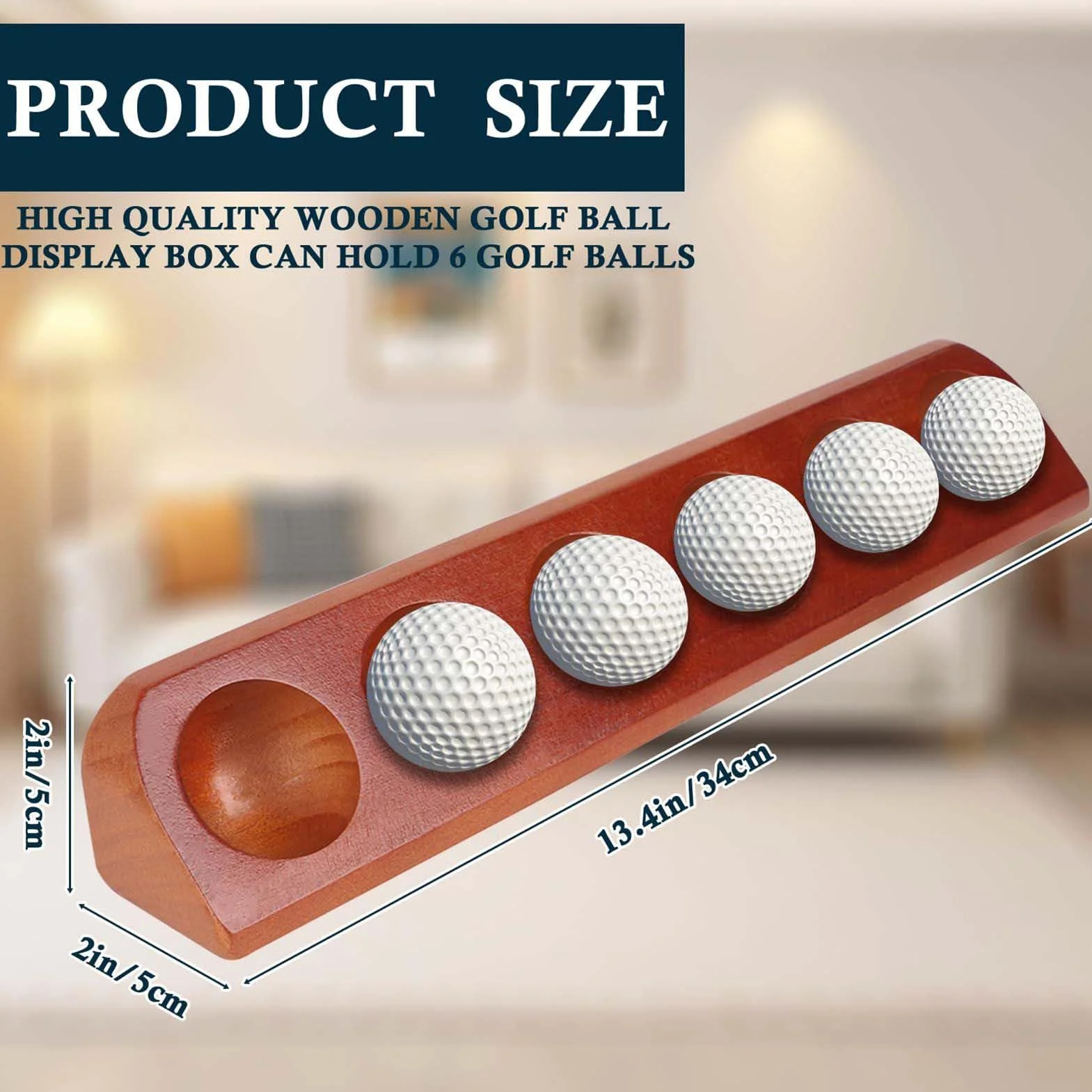 Présentoir De Balles De Golf 6 Trous Support Rangement Murale Salon Bureau