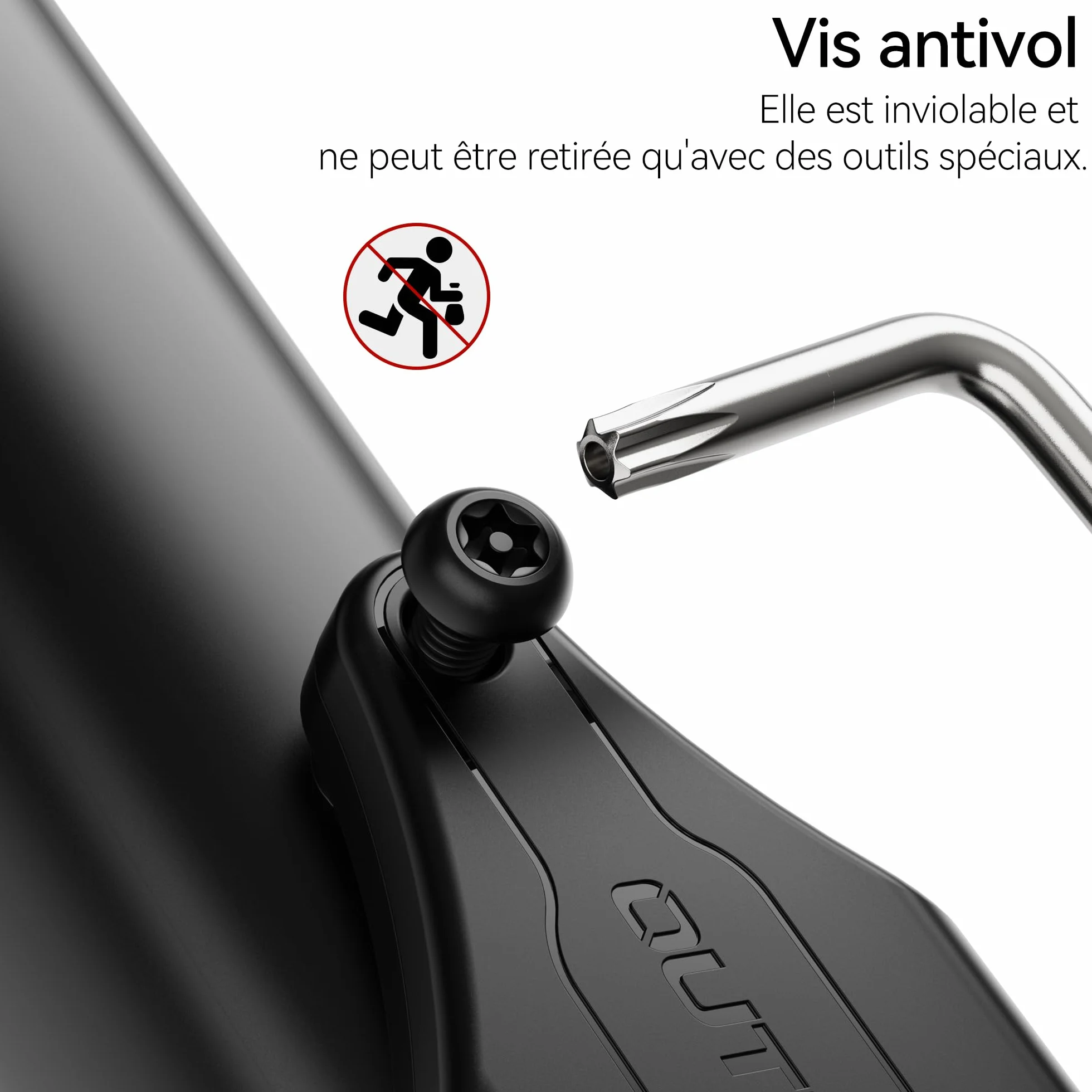 CITYWAY Support imperméable pour vélo AirTag, caché sous porte-bouteilles, antivol (noir)