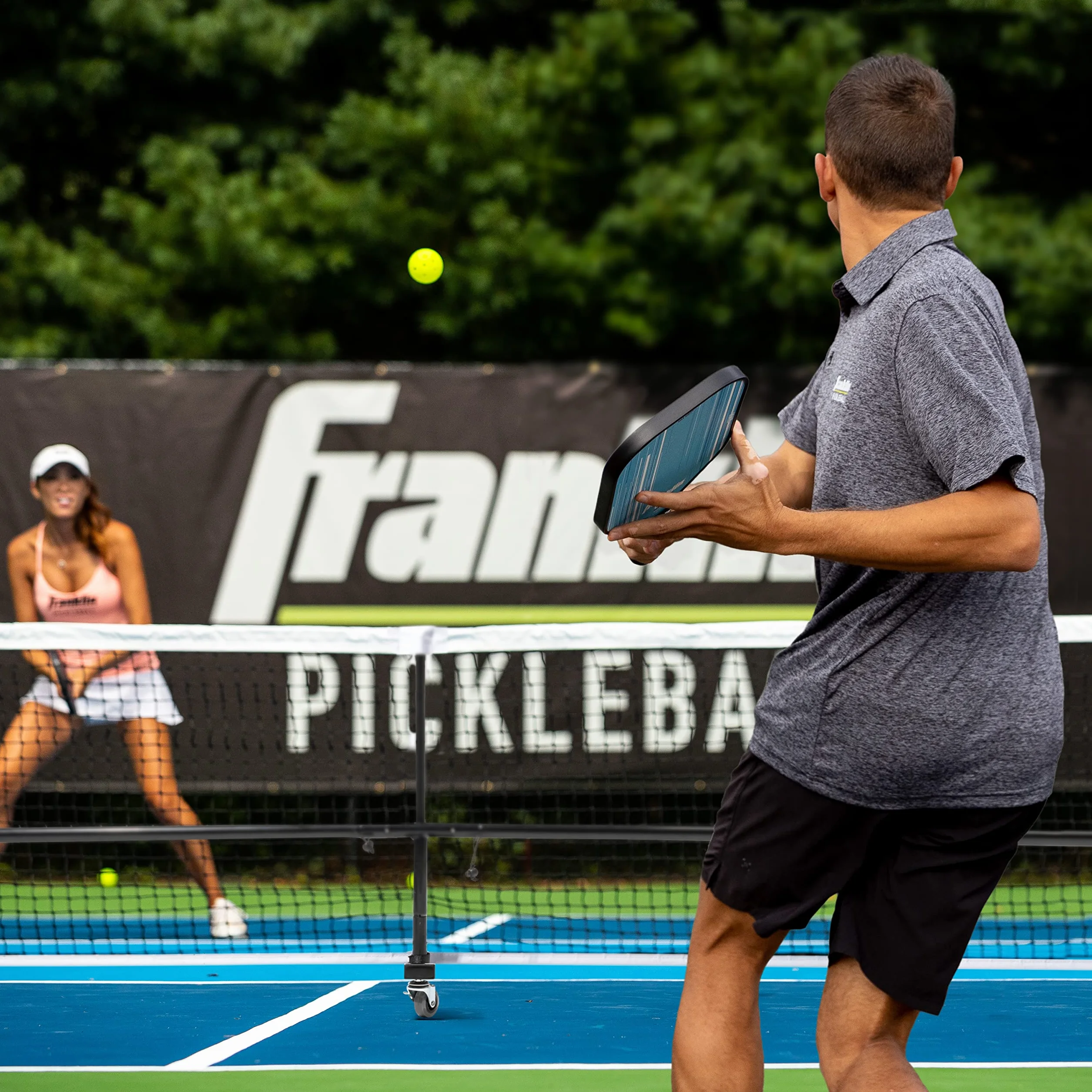 Franklin Sports Filet de Pickleball Portable d'extérieur – Taille Réglementaire Officielle 6,7 m avec Sac de Transport