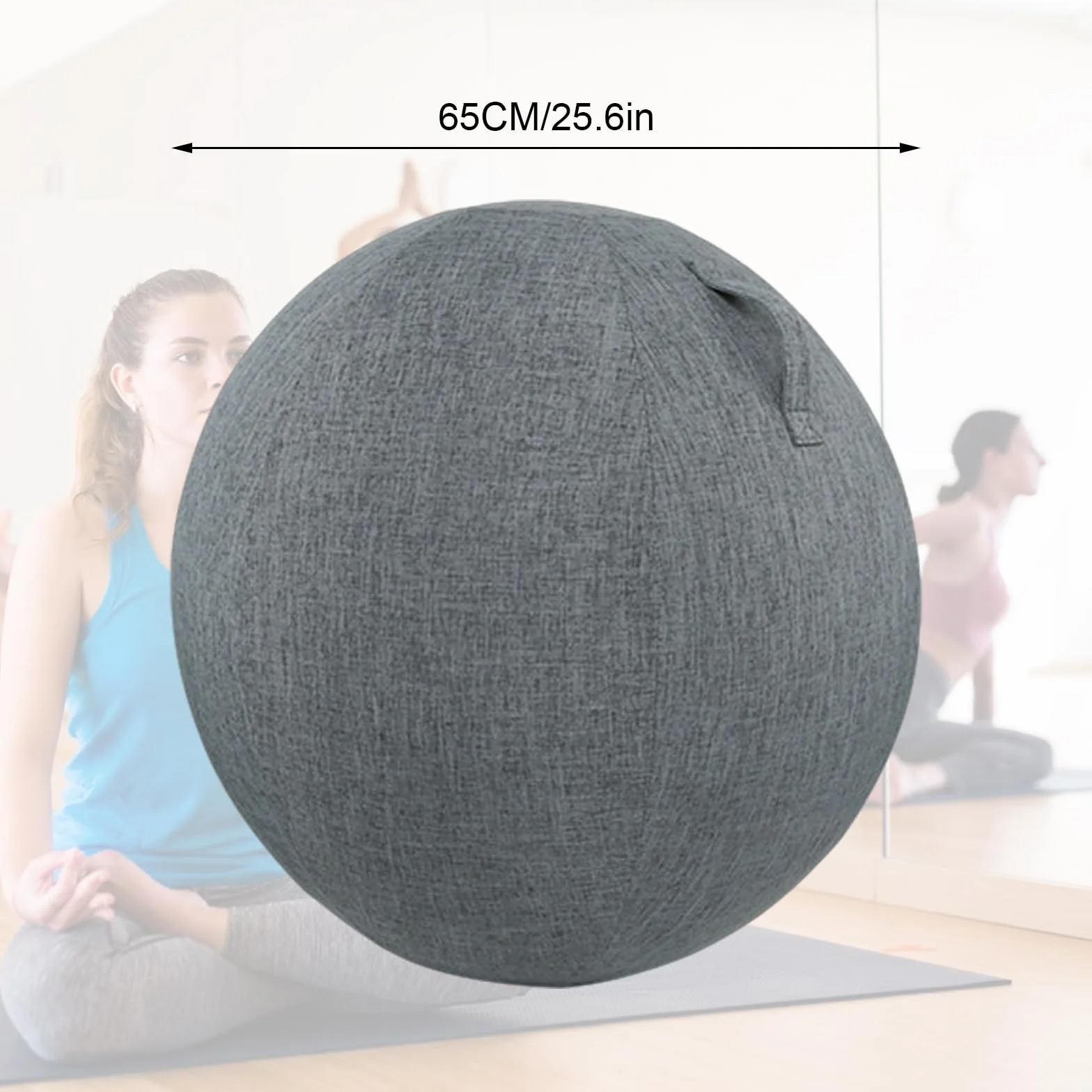 Housse de Protection pour Ballon Bureau 65CM/55CM, Housse Ballon Gym, Housse Yoga Durable Anti-Saleté Antidérapante