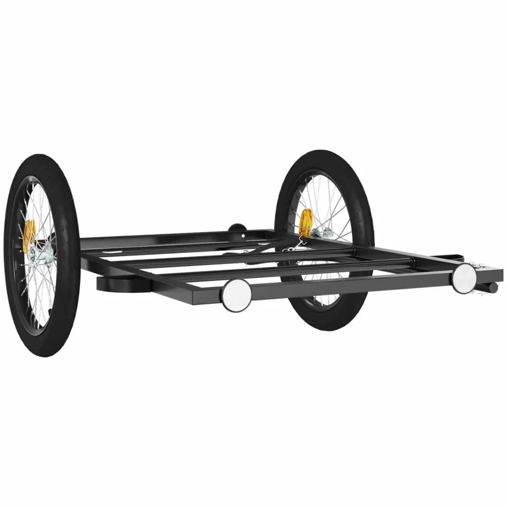 Remorque Vélo Acier Peint 135x68x37 cm Noir Capacité 45 kg VidaXL