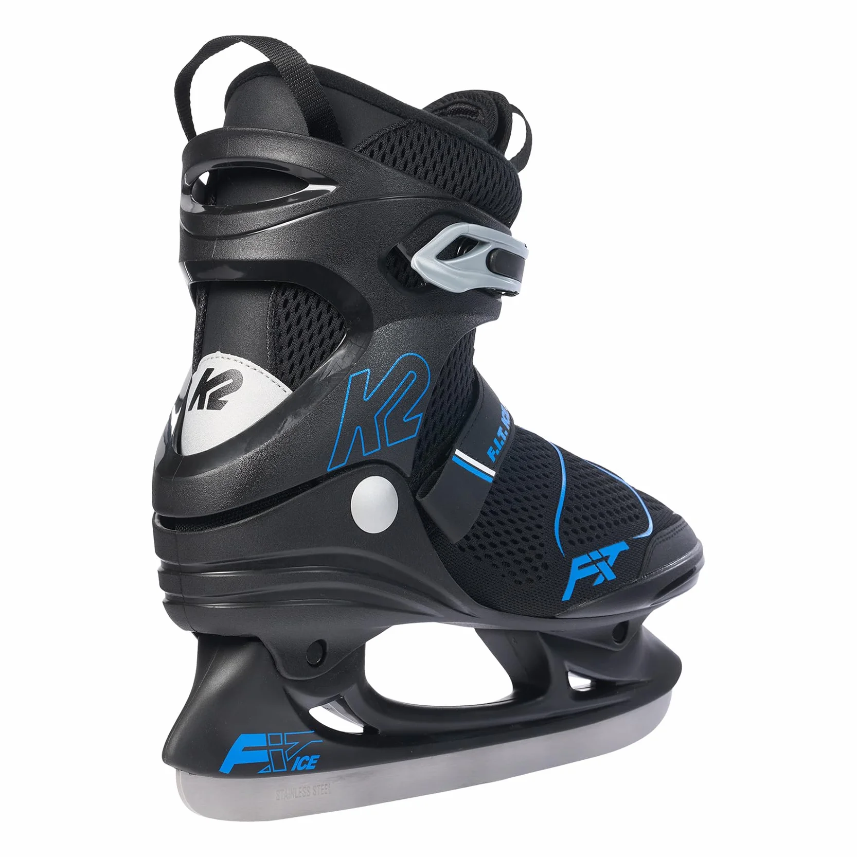 K2 F.i.t. Ice Pro Patins à Glace pour Hommes, Noir-Bleu, EU: 39 (UK: 5.5 / cm: 24.5