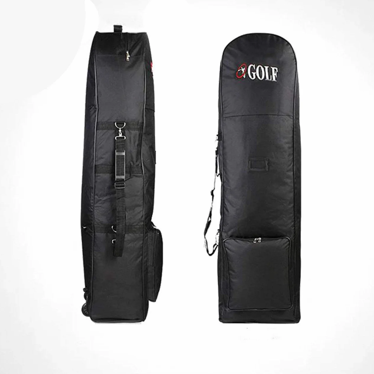 Housse de Protection de Voyage pour Sac de Golf Rembourré avec Roues en Nylon