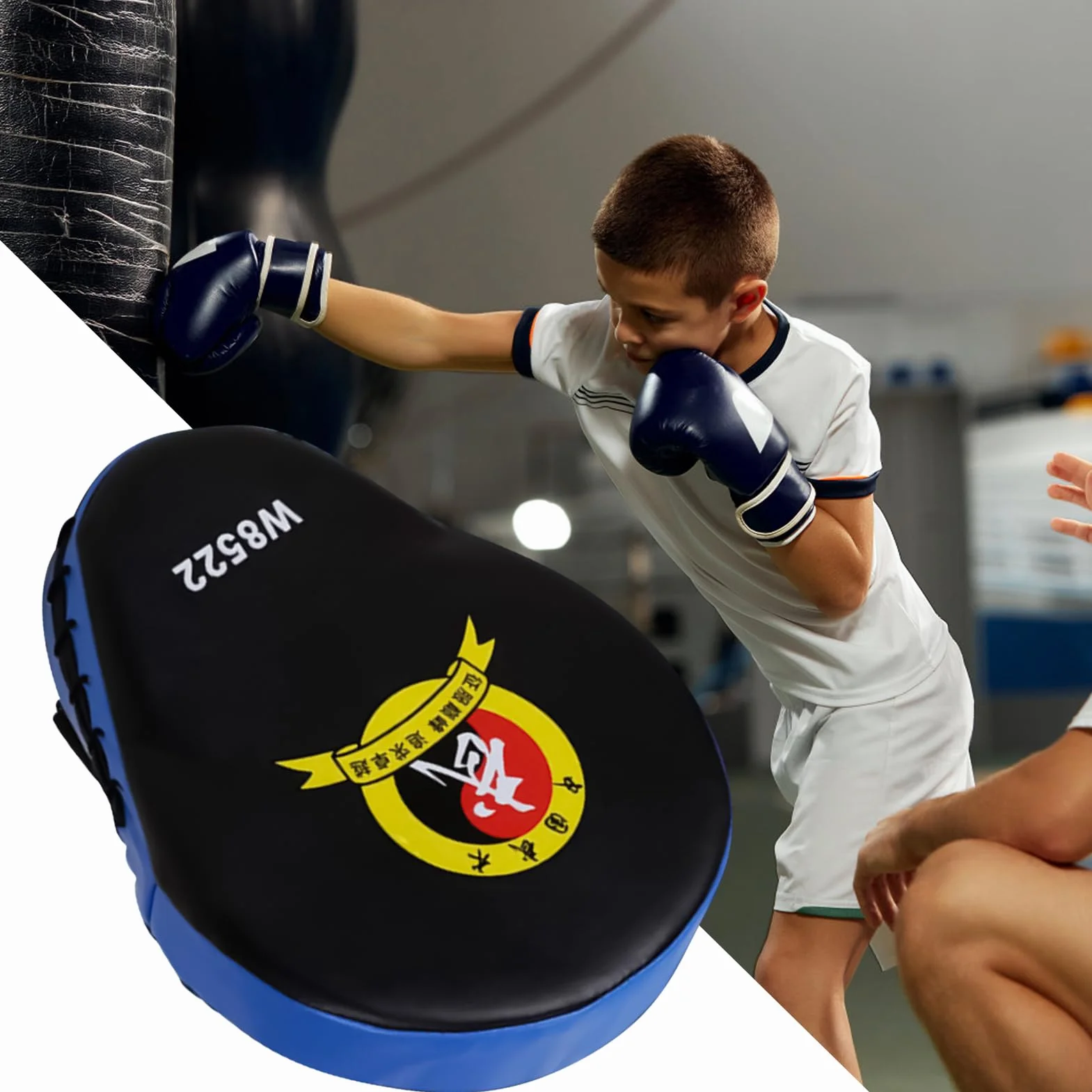 Paire de Pattes d'Entraînement de Boxe Réglable pour Fitness Salle Gym Maison Adultes