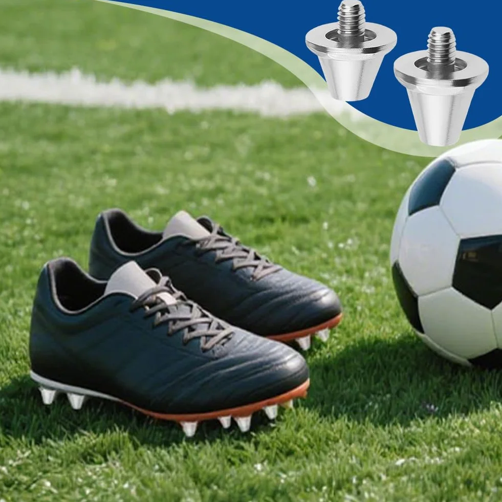 Crampons à vis M5 (5 mm) universels en nylon et métal antidérapants pour chaussures football – Lot de 12