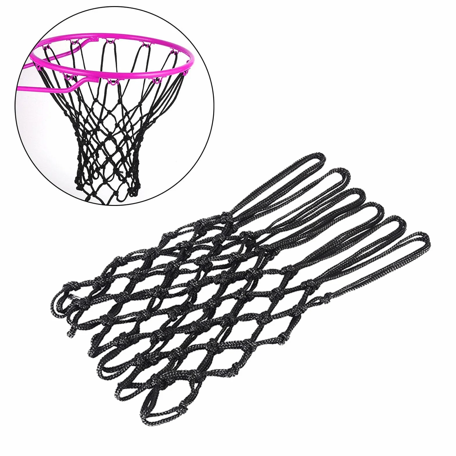 Filet de Basket-Ball en Polyester de Remplacement Professionnel pour Entraînement Scolaire