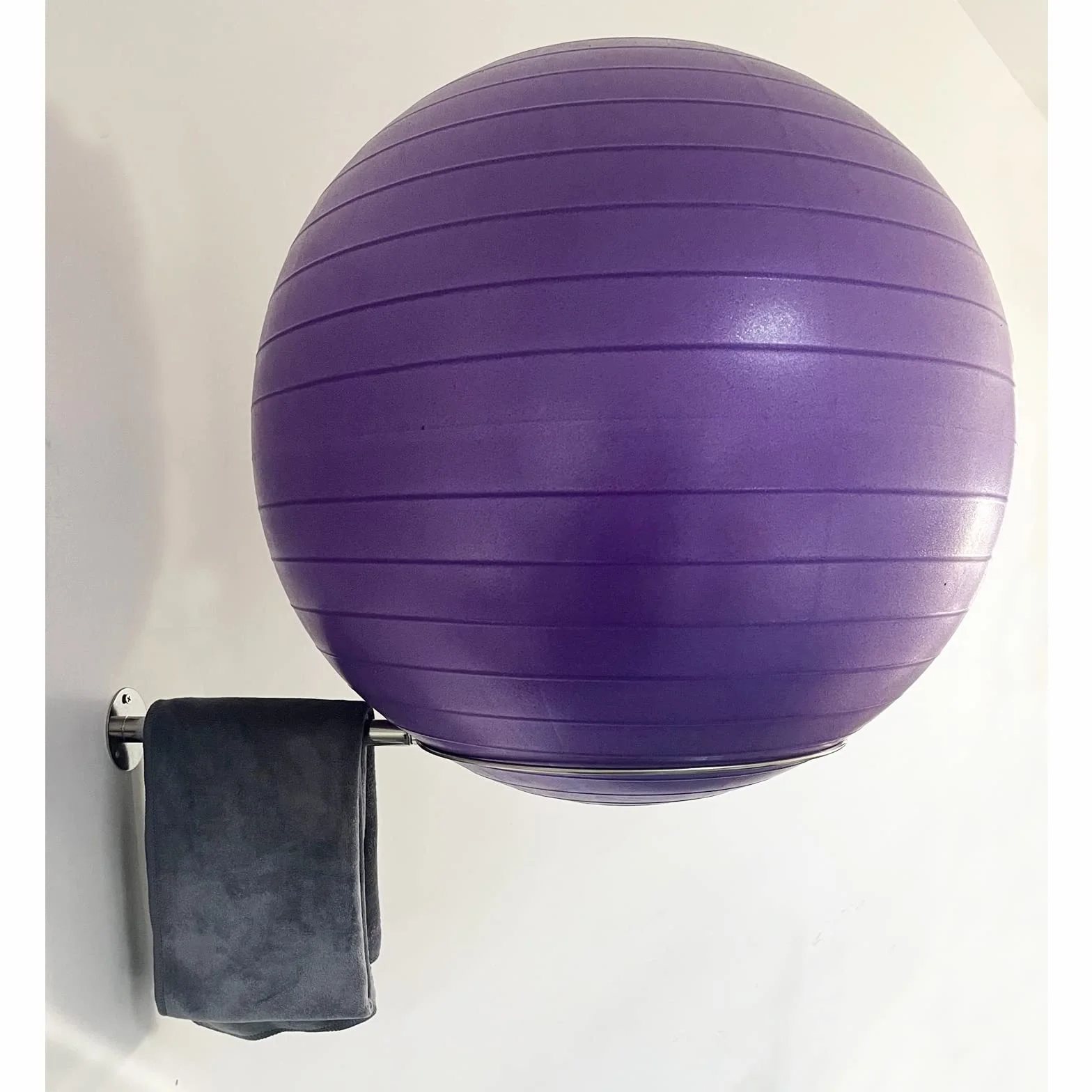Support mural en acier inoxydable pour ballon de yoga 32 cm