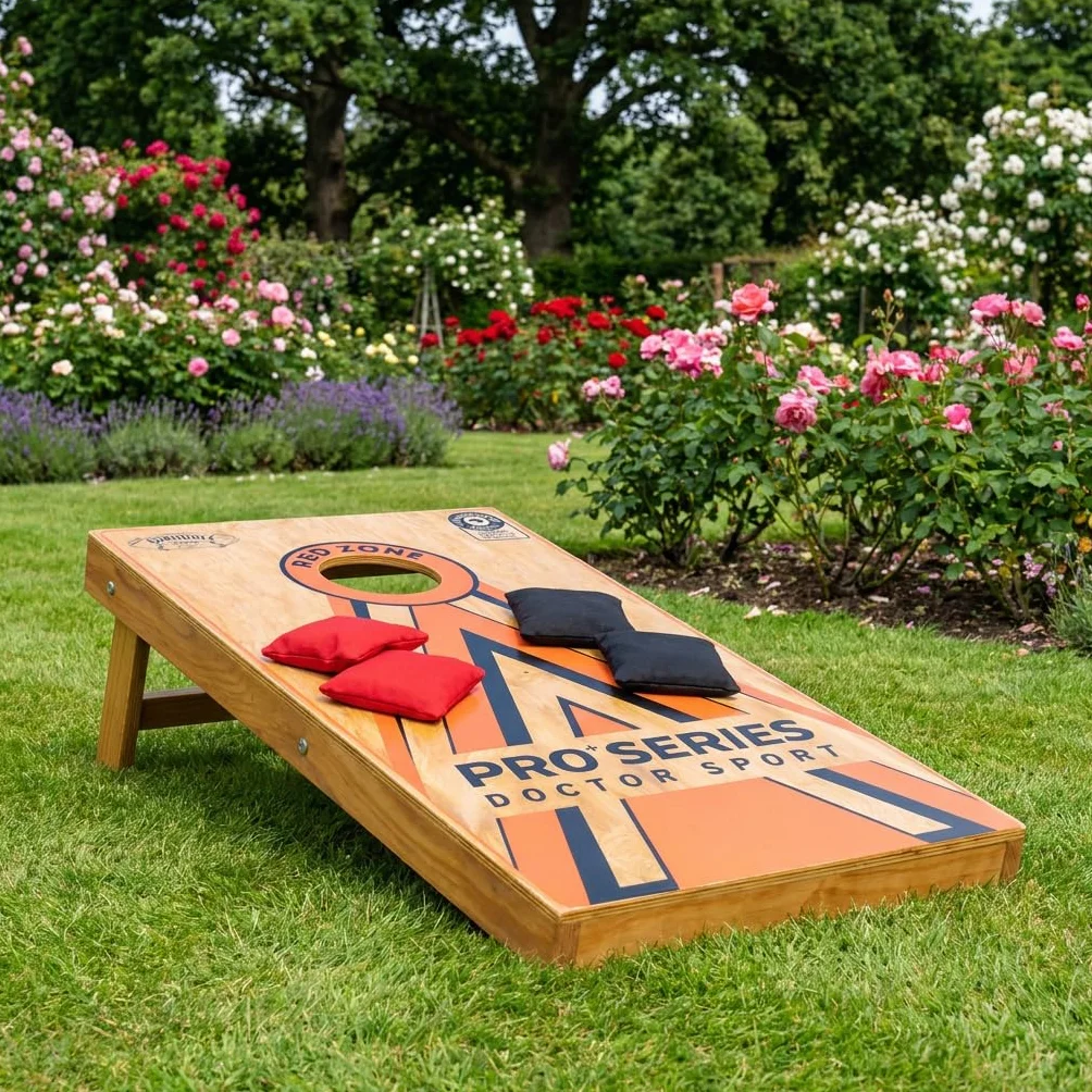 Dr Sport Cornhole Pro+ Kit 120×60 cm Bois 8 sacs à billes sac de transport