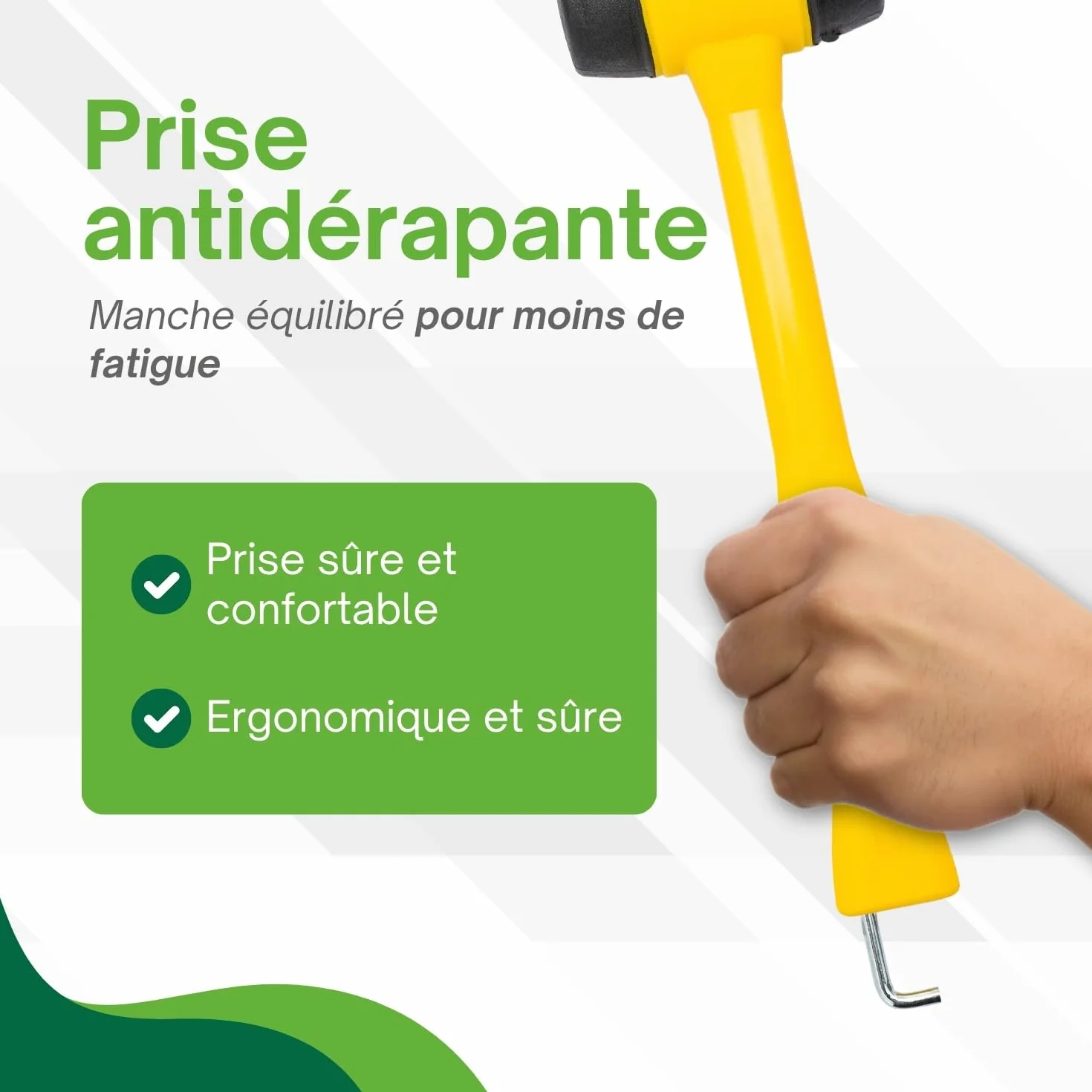 MOSCATELLI Maillet de Camping Polyvalent avec Crochet pour Sardine et Piquets Jaune
