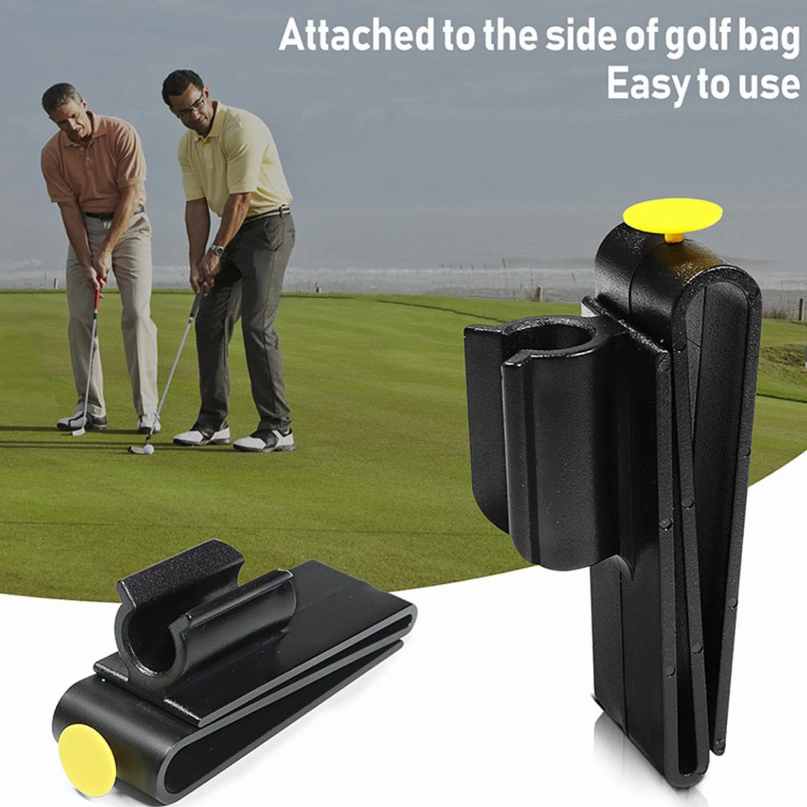Clip pour sac de golf sur support putter - Golf Putter Clip | Support de putters multifonctionnel avec marqueur de balle - supports léger pour poignée de parapluie, perche à selfie, canne et