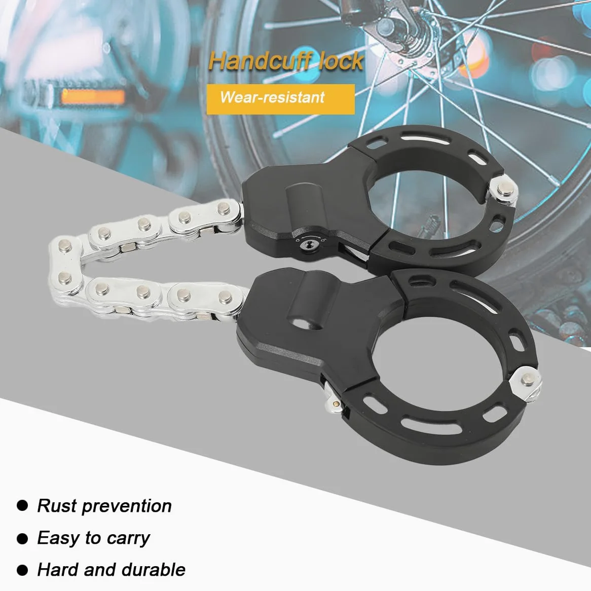 Antivol Trotinette Electrique, Cadenas Trotinette Chaînes Antivol | Menotte Antivols Velo Avec Clés et Sac Etanche, 56cm, pour Trottinettes Vélo Electrique Scooter Bicyclette