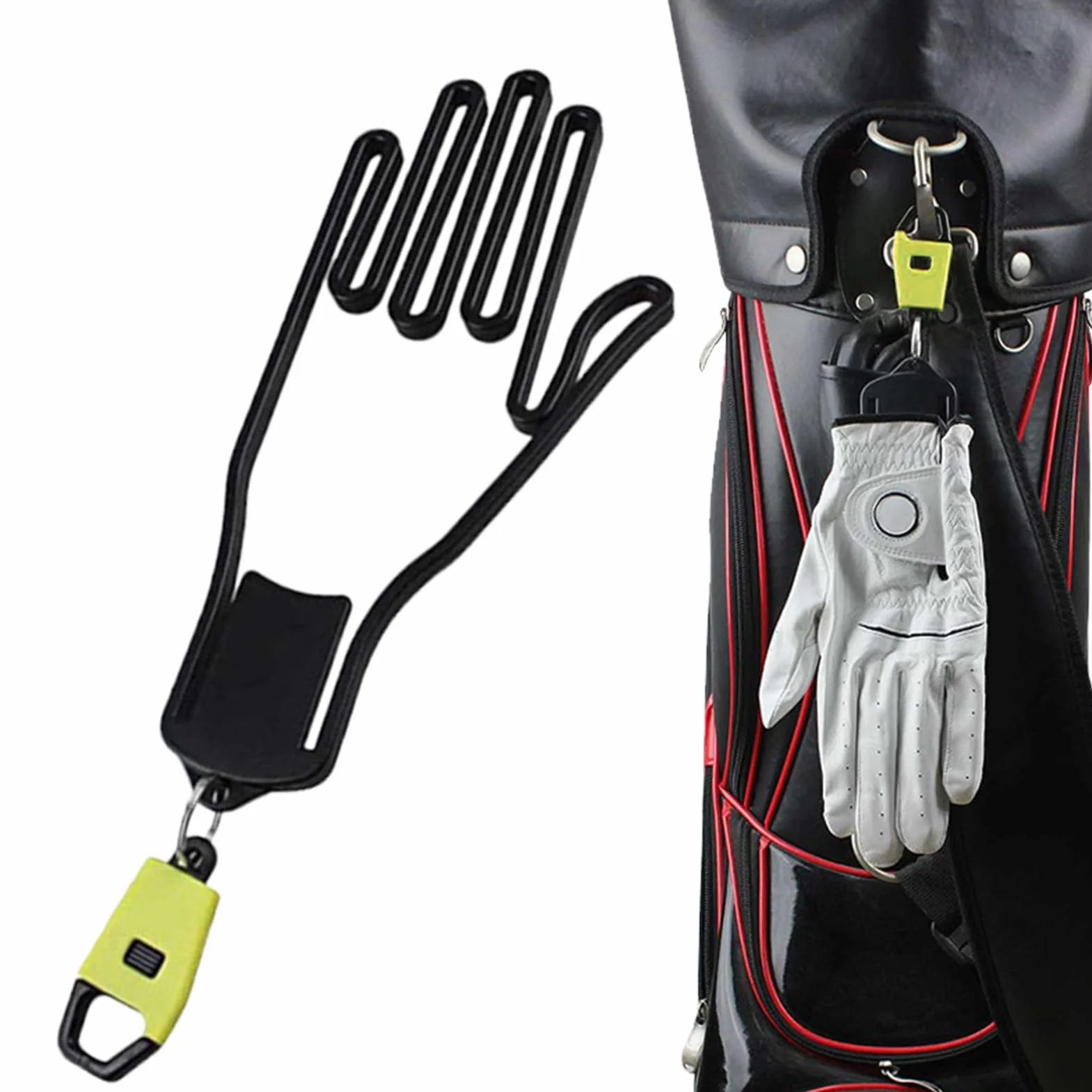 Support de gant de golf universel avec porte-clés, séchage, étirement pour entraînement, conduite, intérieur, jardin