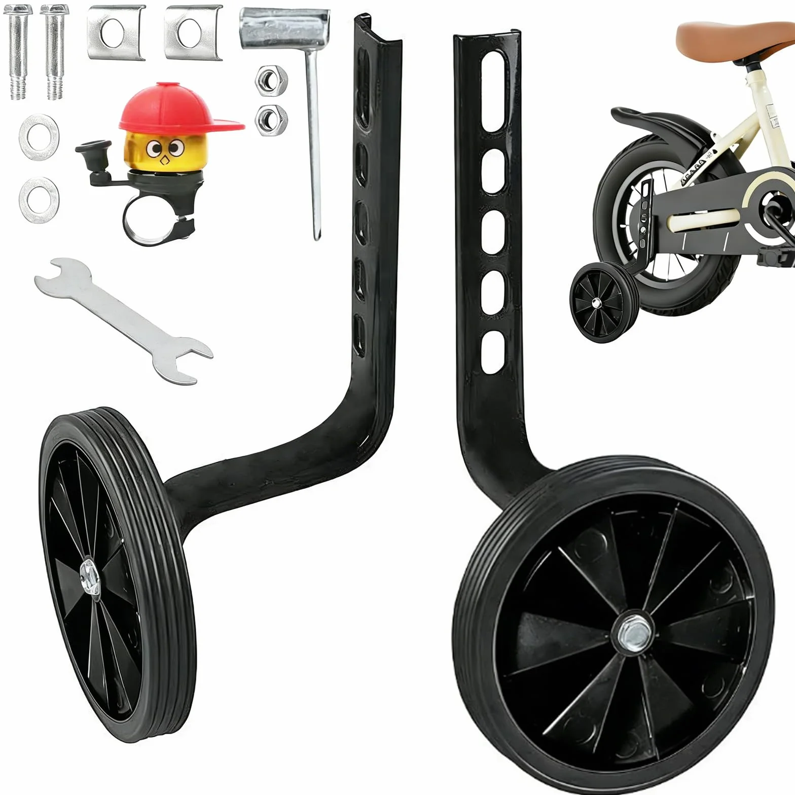 Stabilisateur Velo Roues d'Entraînement Réglables Universelles pour Vélos 12-20 Pouces