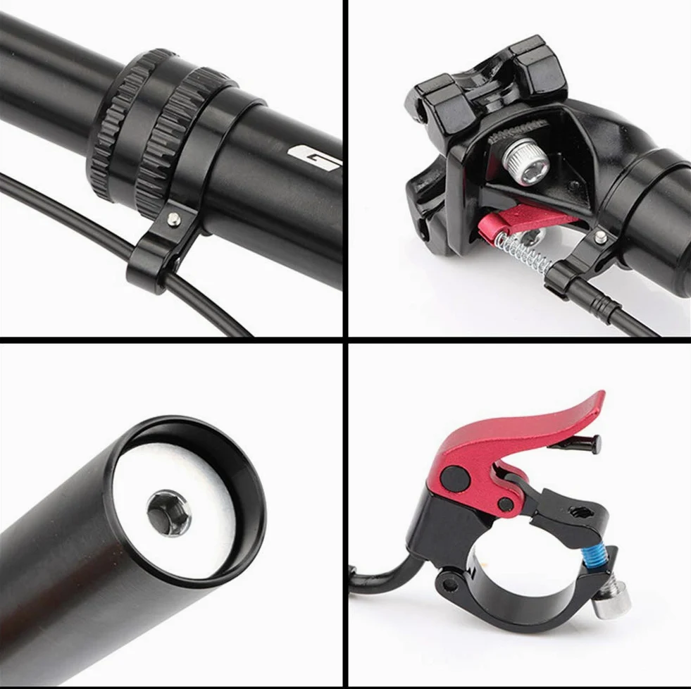 Tige de Selle télescopique pour VTT, en Alliage d'aluminium, réglable par Commande hydraulique à Distance, diamètre du Tube : 27,2 mm / 31,6 mm, 31,6 mm