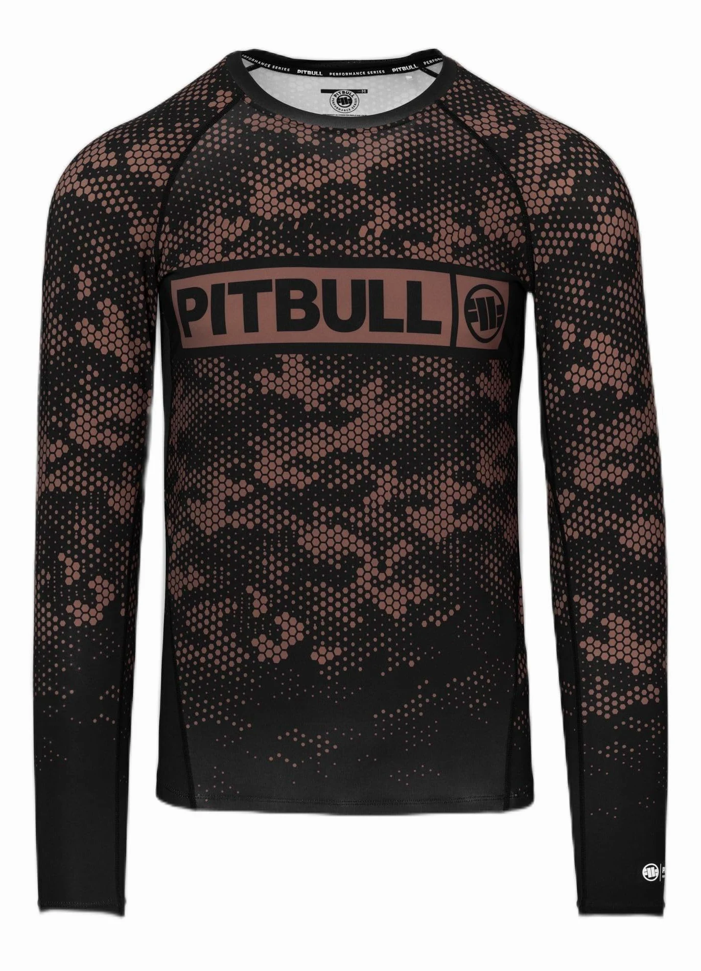PITBULL - T-Shirt Rashguard Homme Manches Longues Hex Camo Hilltop, T Shirt | Rash Guard Séchage Rapide, Tshirt Fonctionnel Élastique, Rafraichissant Chemise, Sport Chemise, Longsleeve