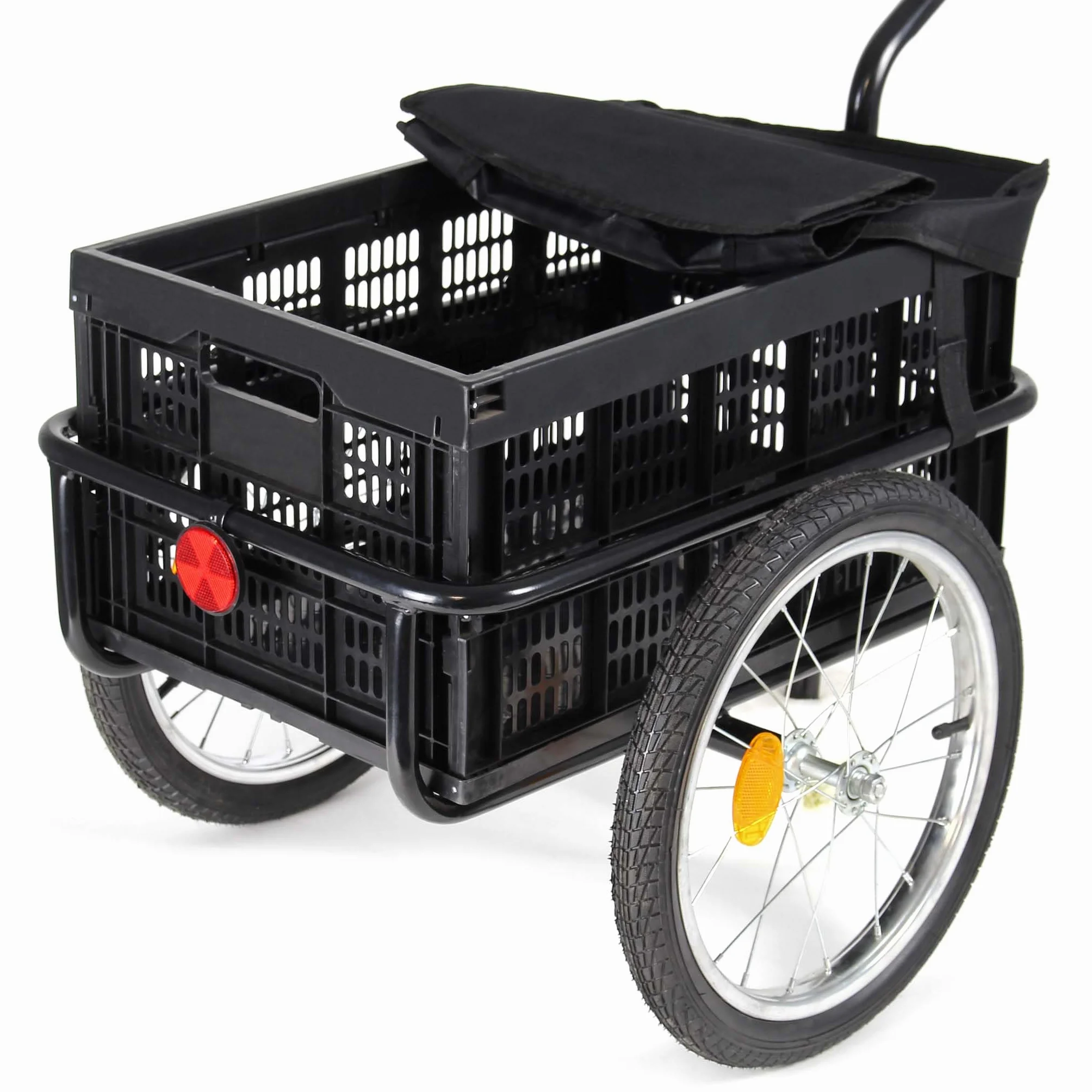 Wiltec Remorque pour vélo 50 kg 1450 x 575 x 730 mm Attelage Rapide Chariot pour Bicyclette