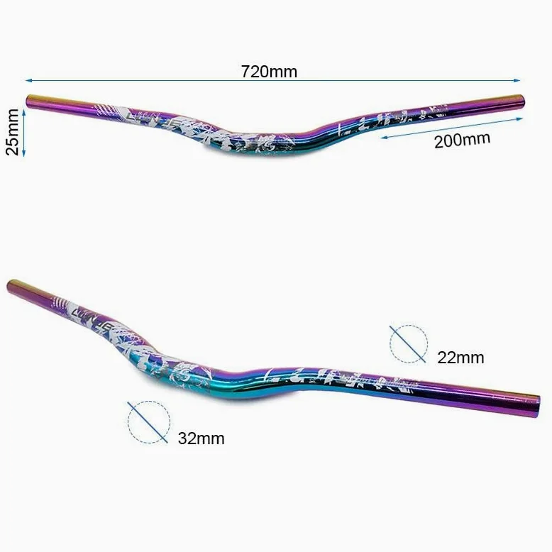 Compatible avec Guidon Trottinette Électrique de 720 mm avec élévation 25 mm Multicolore