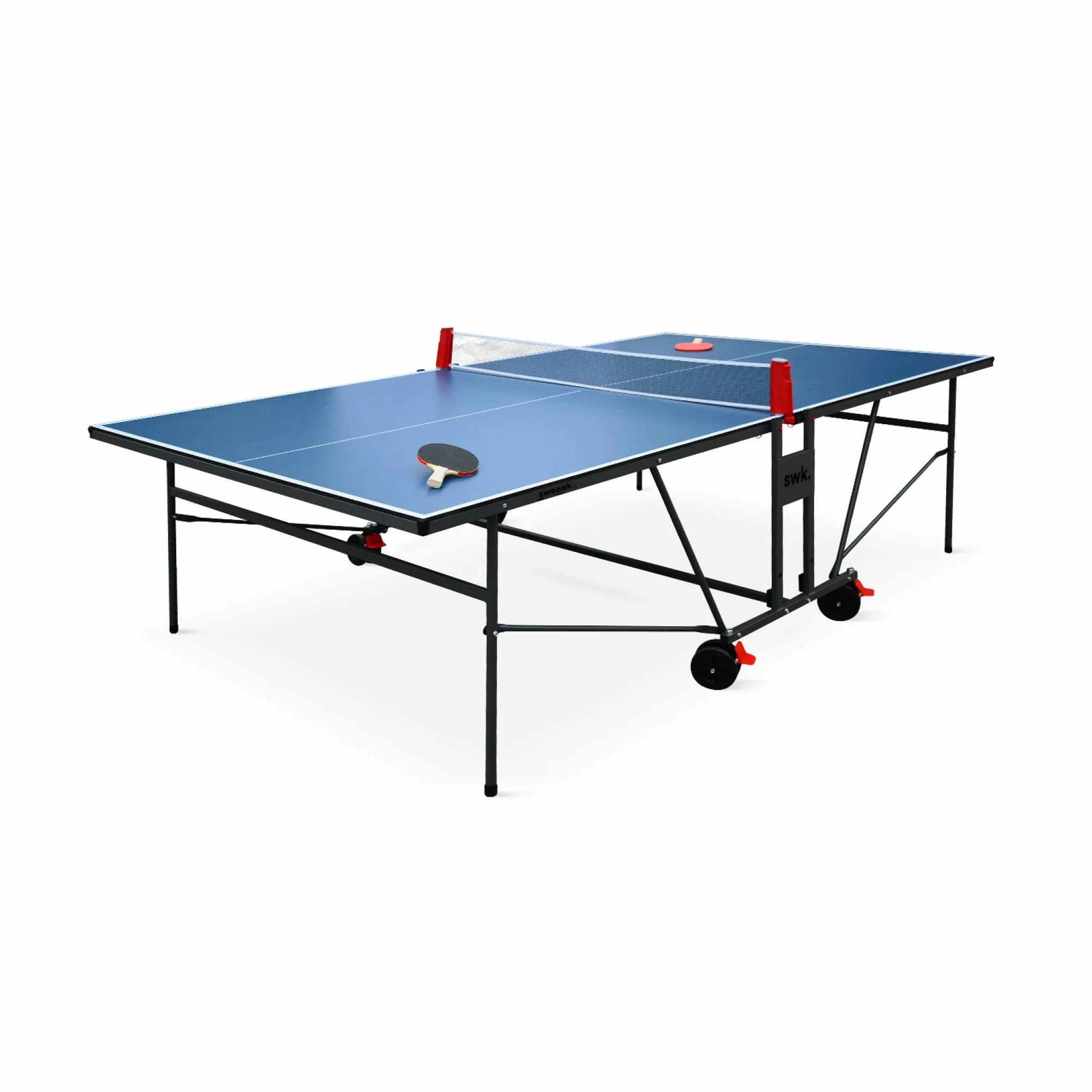 Table de ping Pong Indoor, avec 2 Raquettes et 3 balles, Utilisation intérieure + Housse en PVC