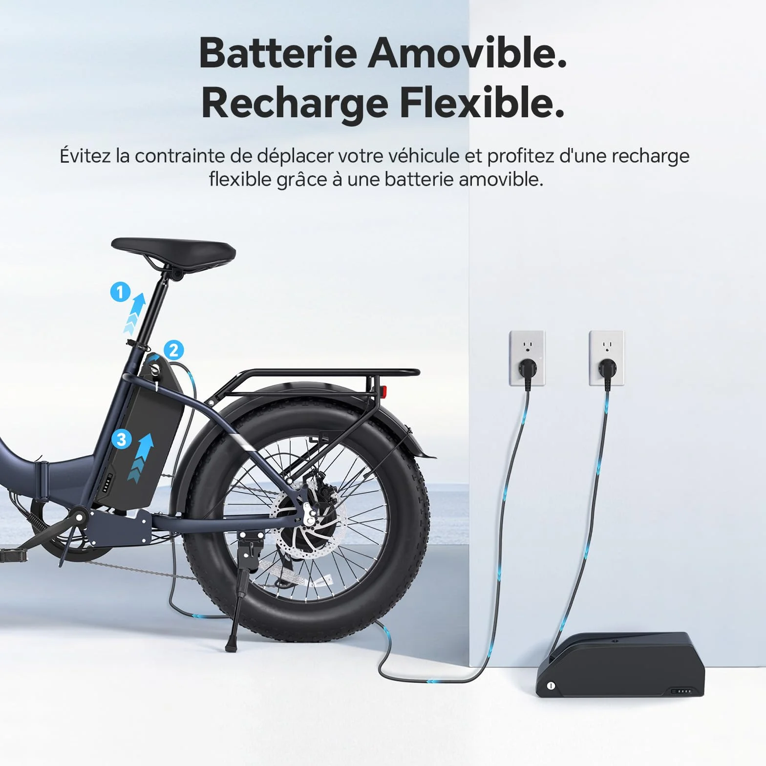 Touroll S2 Pro Vélo Électrique Pliable Tout-Terrain 20"×4.0" Fat Tire 150KM Autonomie Batterie 720Wh Amovible Moteur 250W 7 Vitesses E-Bike Urbain