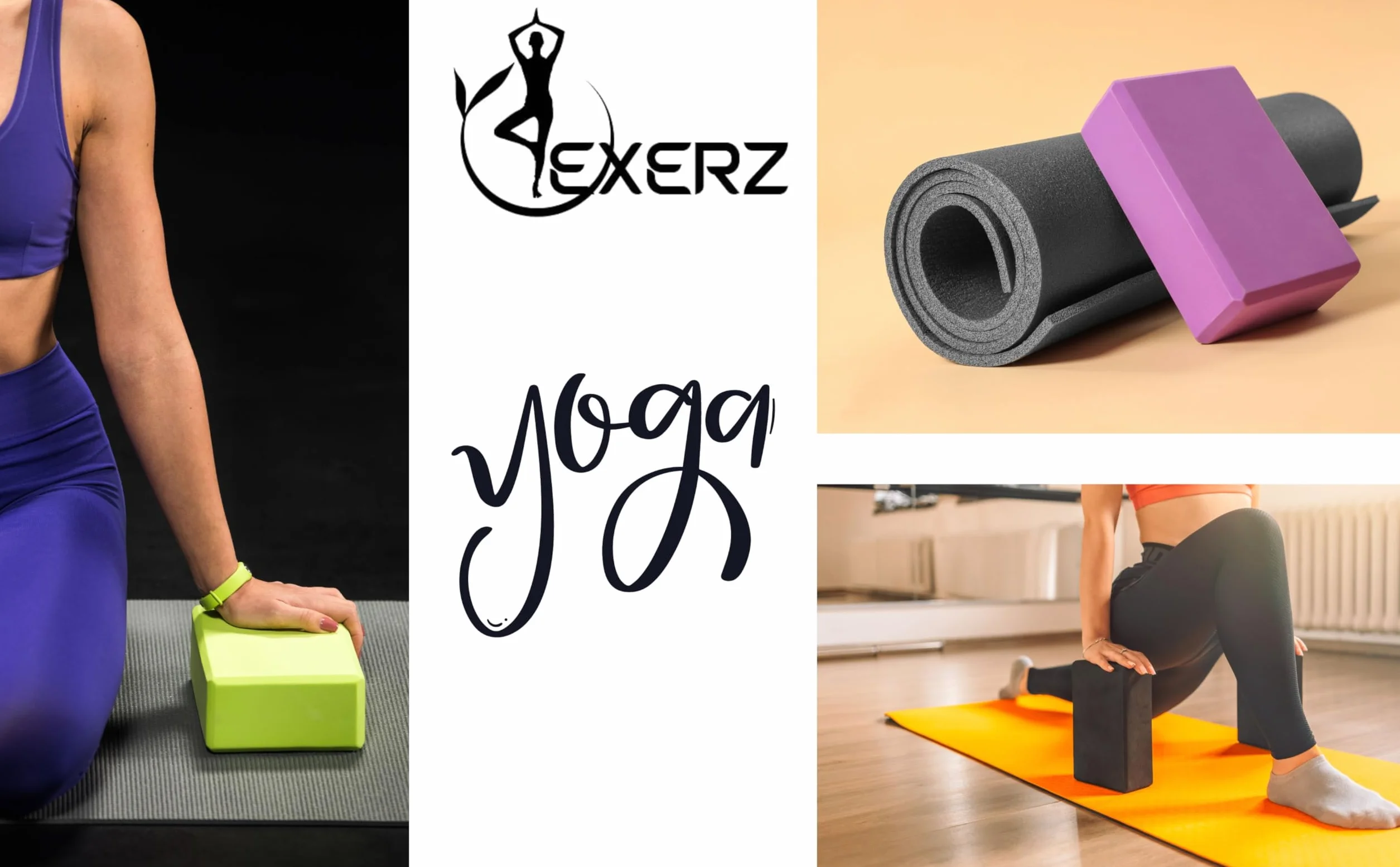 Briques Yoga Haute Densité 2PK - Blocs de Mousse Fitness Antidérapants