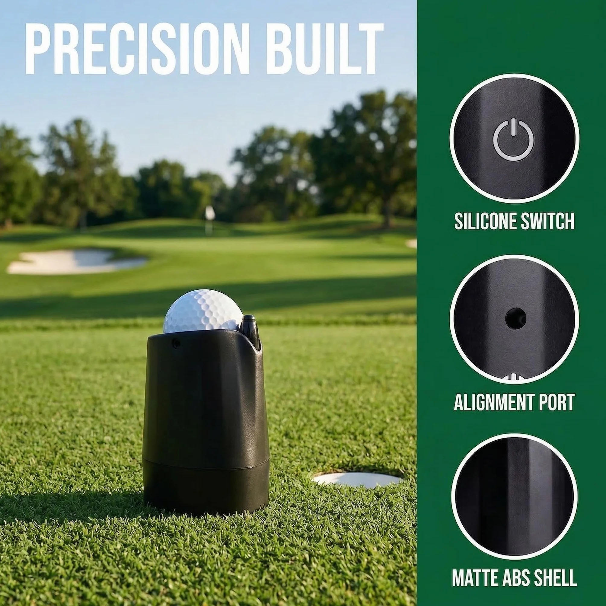 Équilibreur de balle de golf avec dessin automatique par gravité – Design scientifique pour un lancer précis, une précision de conduite améliorée et un outil de marquage d'alignement facile