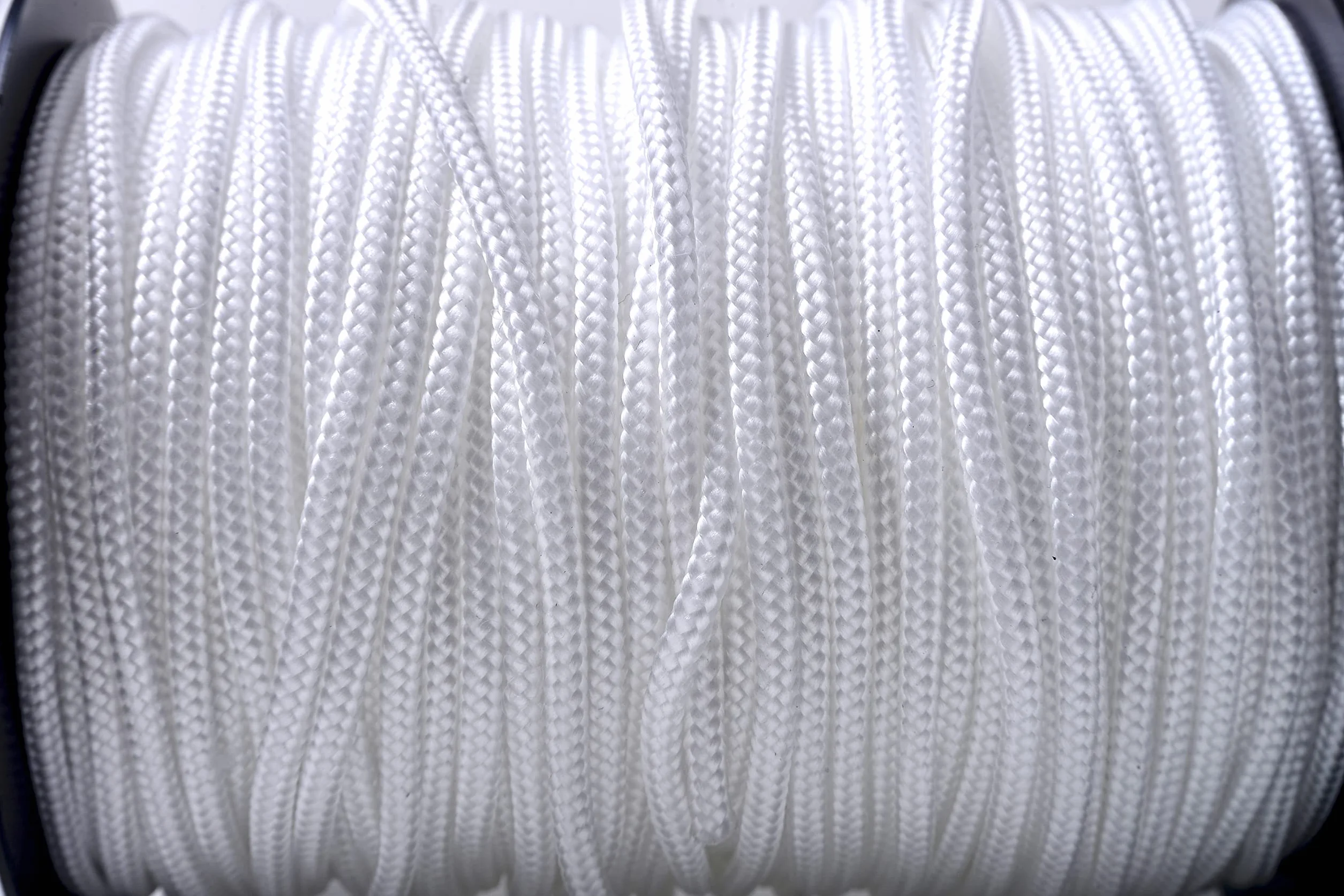 Cordon Tresse Nylon Blanc 50 mètres 3 mm pour Stores Vénitiens Fabriqué en Italie
