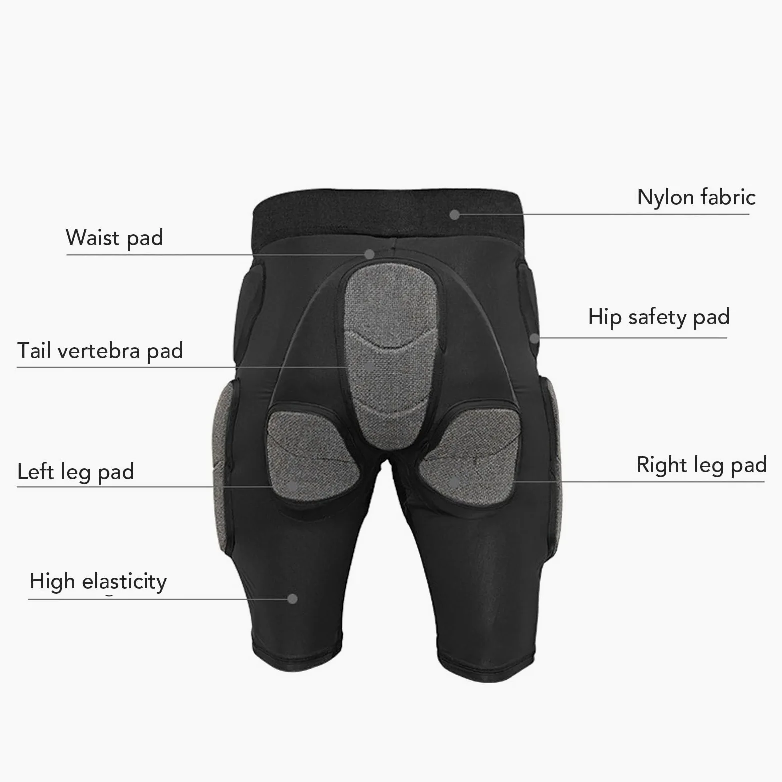 Short de Protection pour Snowboard, Short de Protection de sécurité 3D Résistant aux Chocs pour, Ski, Cyclisme, Moto, équitation