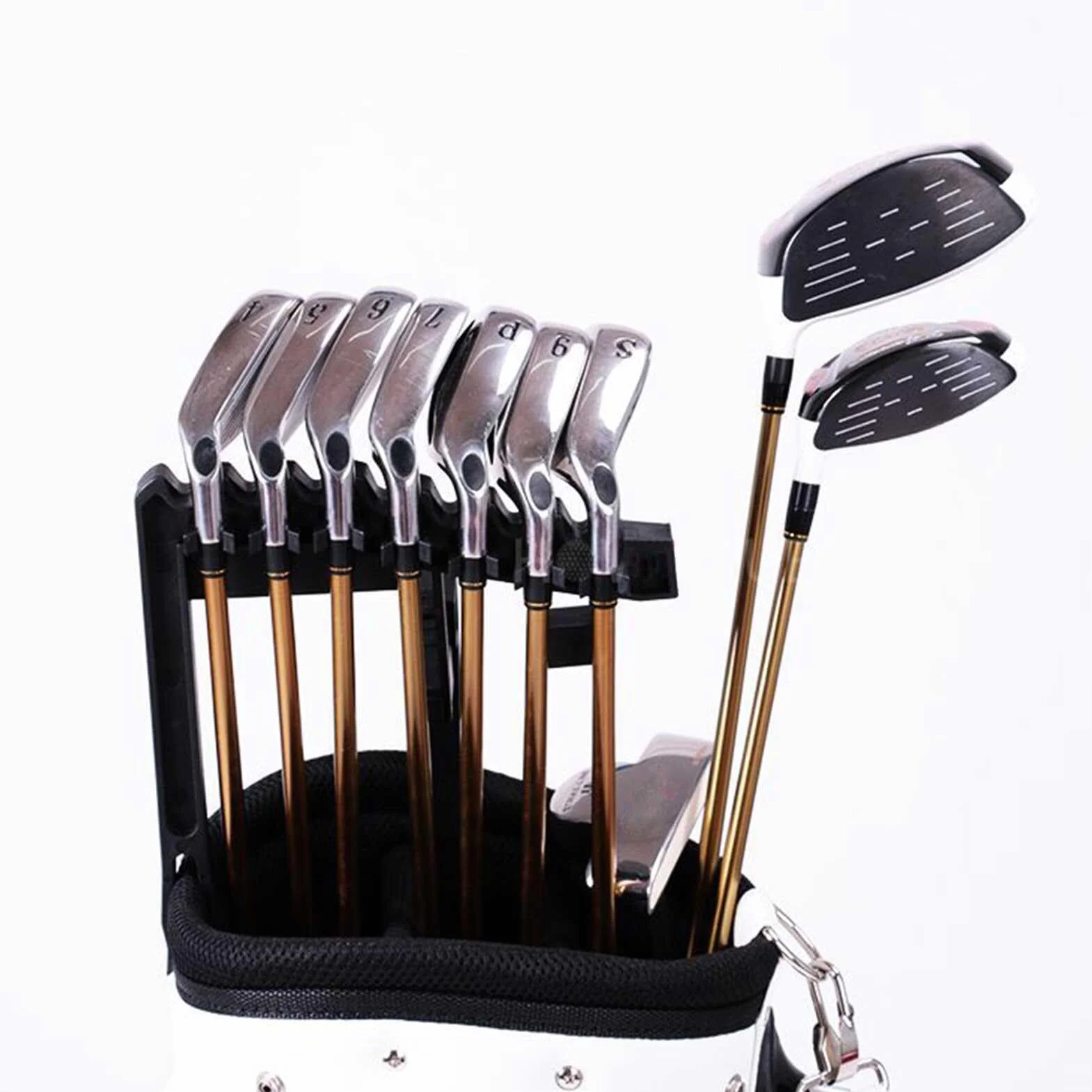 Support de Club de Golf 9 Fer, Rangement Debout pour Clubs de Golf, Accessoire Universel Durable