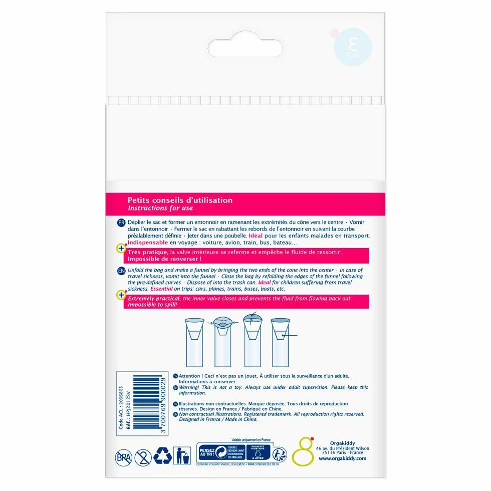 Sac pour Vomir 3 Unités