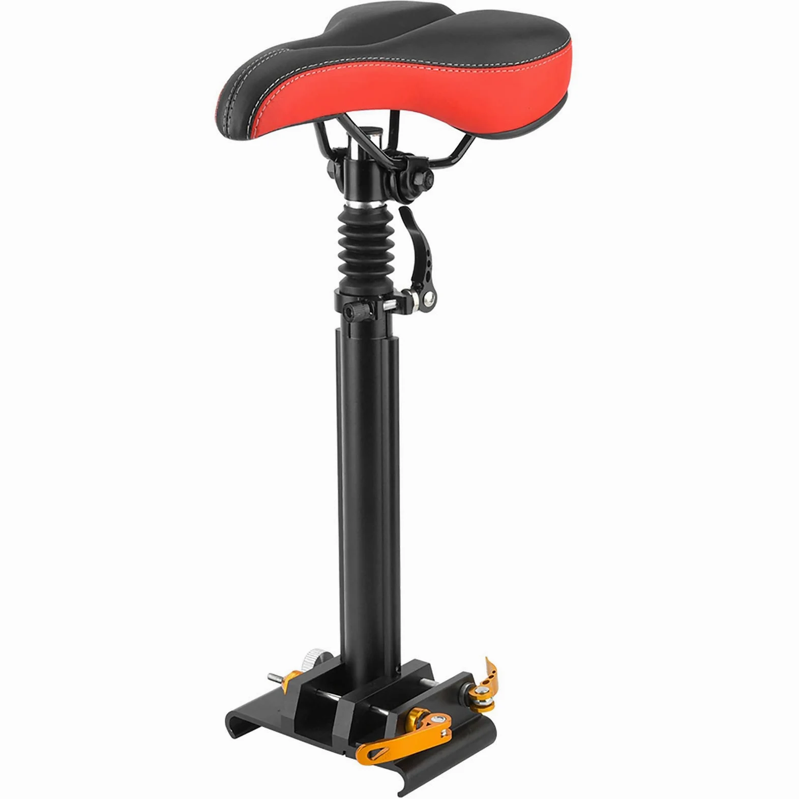 EMUKOEP Selle de Siège de Scooter électrique Durable pour Scooter M365, Tige en Acier en Alliage D'aluminium Noir Rouge Anodisée Finition Mate, Installation Simple, Adaptée aux Pilotes M365