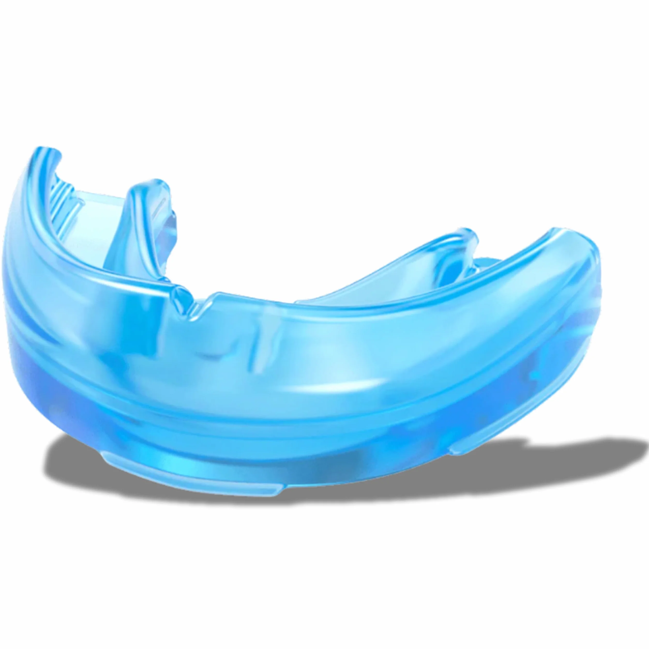 ShockDoctor Single Braces Mouthguard for Men Women Blue Sports Rugby MMA Boxing Lacrosse Basketball Contact