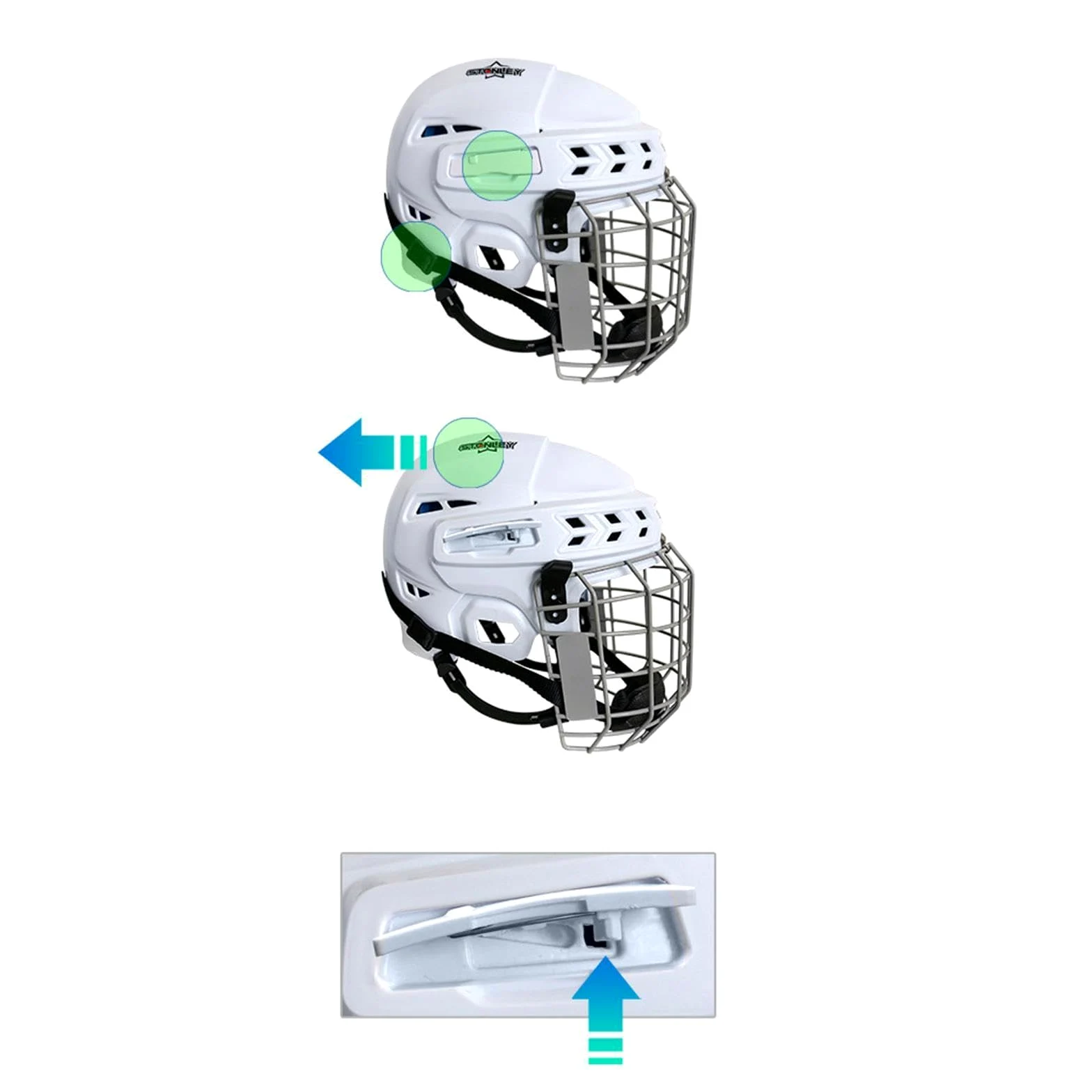 Casque de Hockey sur Glace, équipement de Hockey sur Glace, Casque Anti-Impact pour la sécurité personnelle, Ajustement réglable, Confortable et