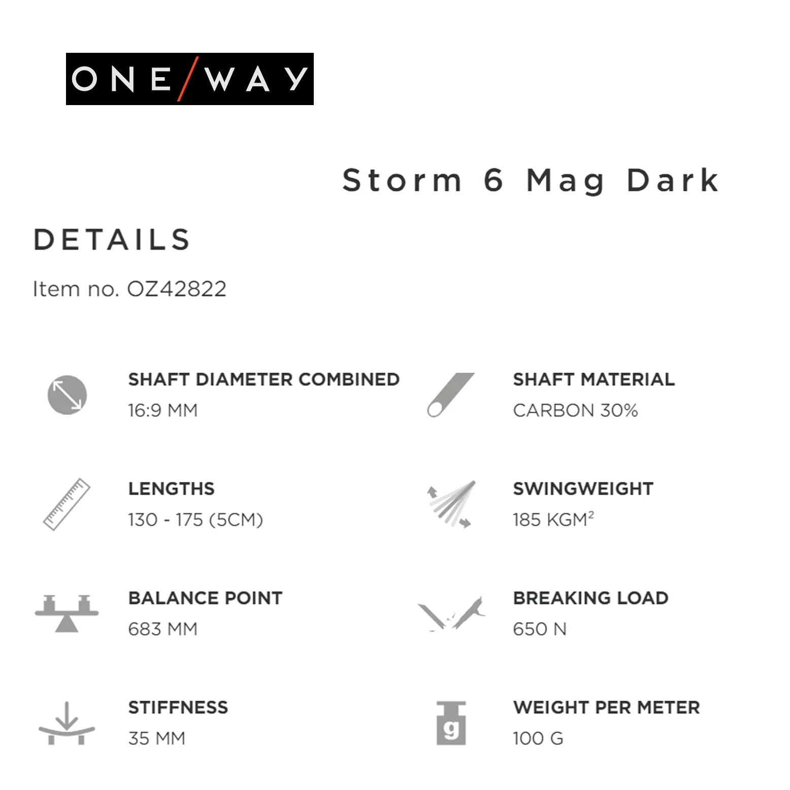 Fischer OneWay Storm 6 Mag Dark Bâtons de ski de fond 160 cm 30 % carbone