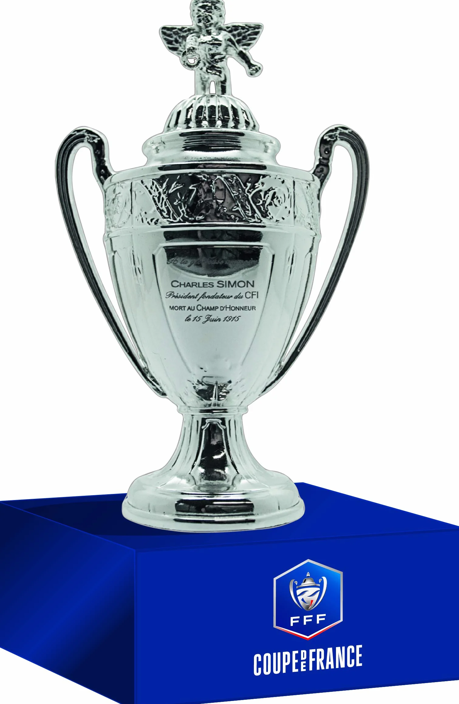 Coupe de France en 3D sur Socle en Bois (Version 100mm)
