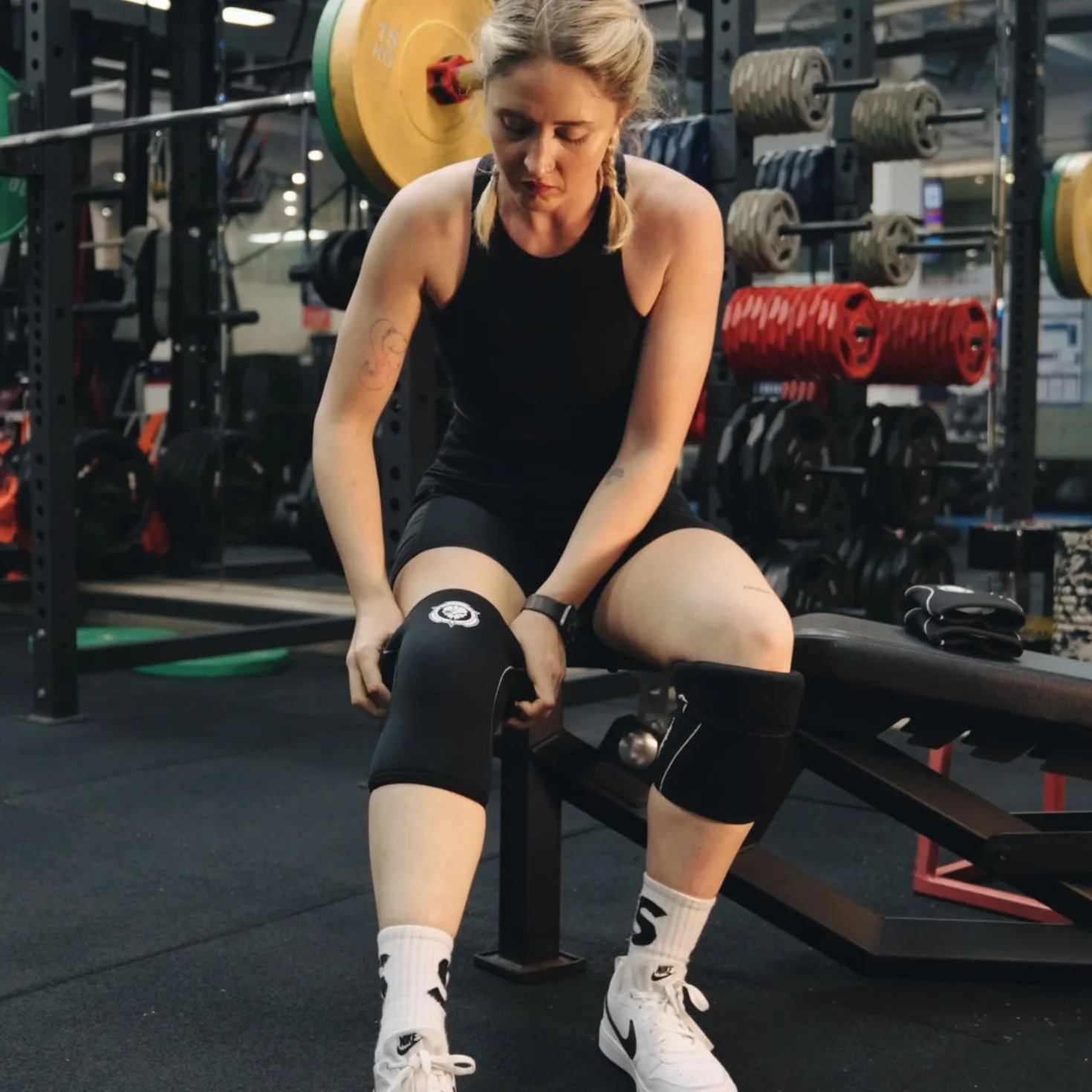 Jupiter Genouillères de Compression 7mm pour Squats, Haltérophilie, Cross Training